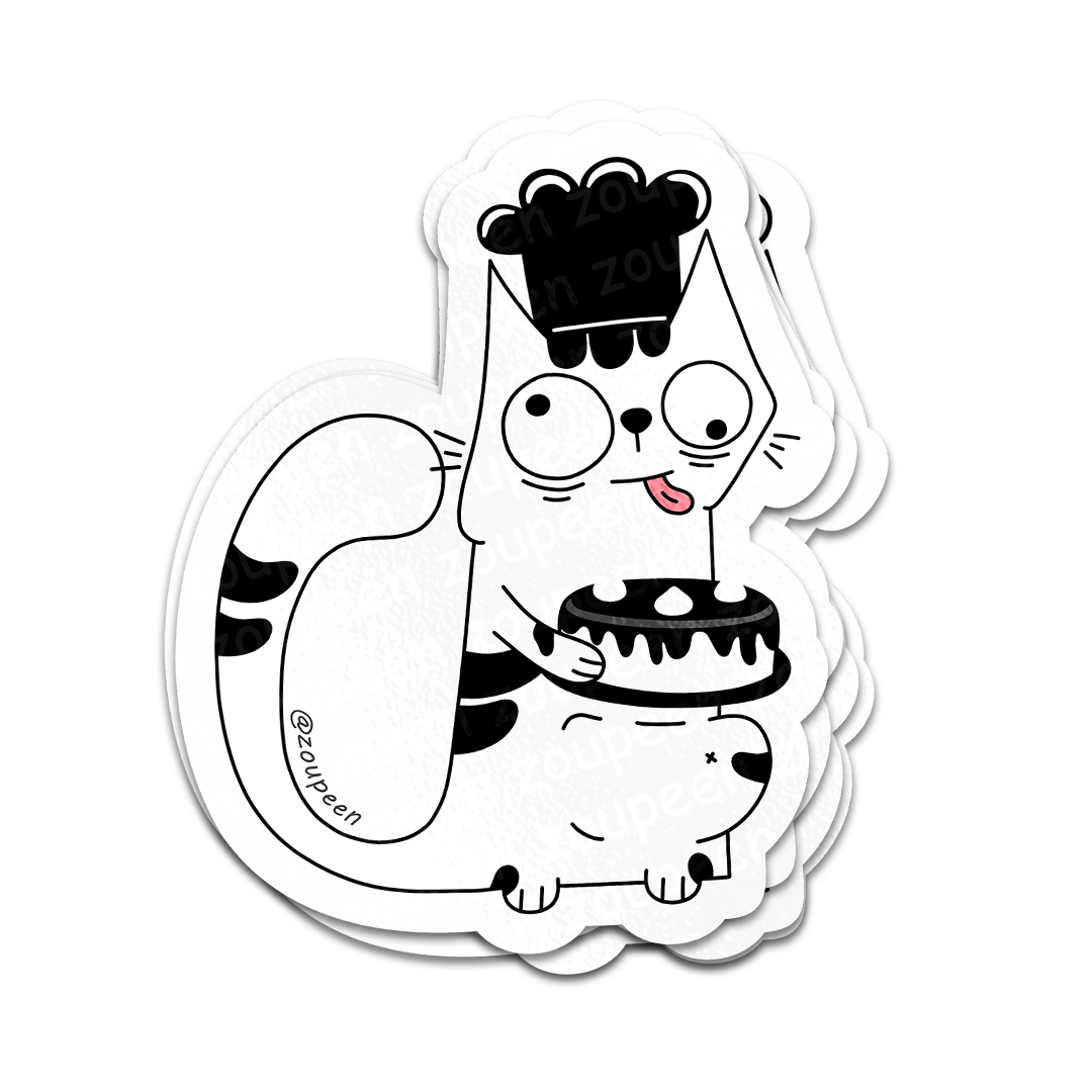 Chef Kitty Sticker