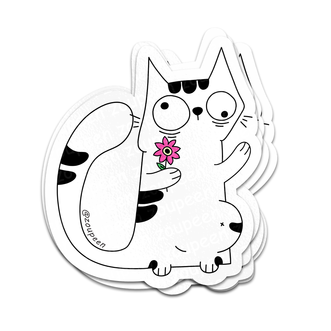 Sensitive Kitty Sticker
