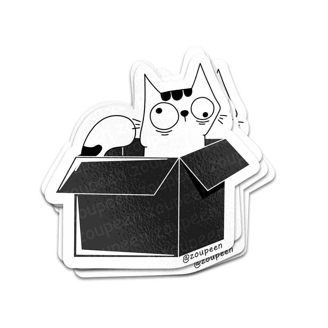 Boxie Kitty Sticker