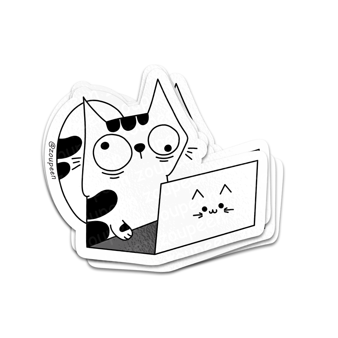 Cyber Kitty Sticker