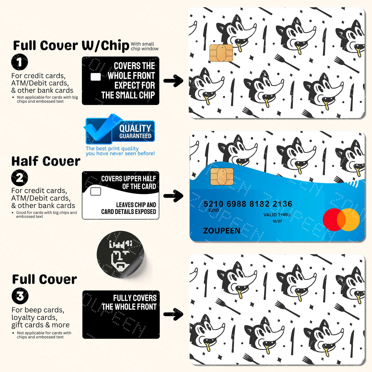 Bank Card Stickers: Credit Cards, ATM Cards, & More