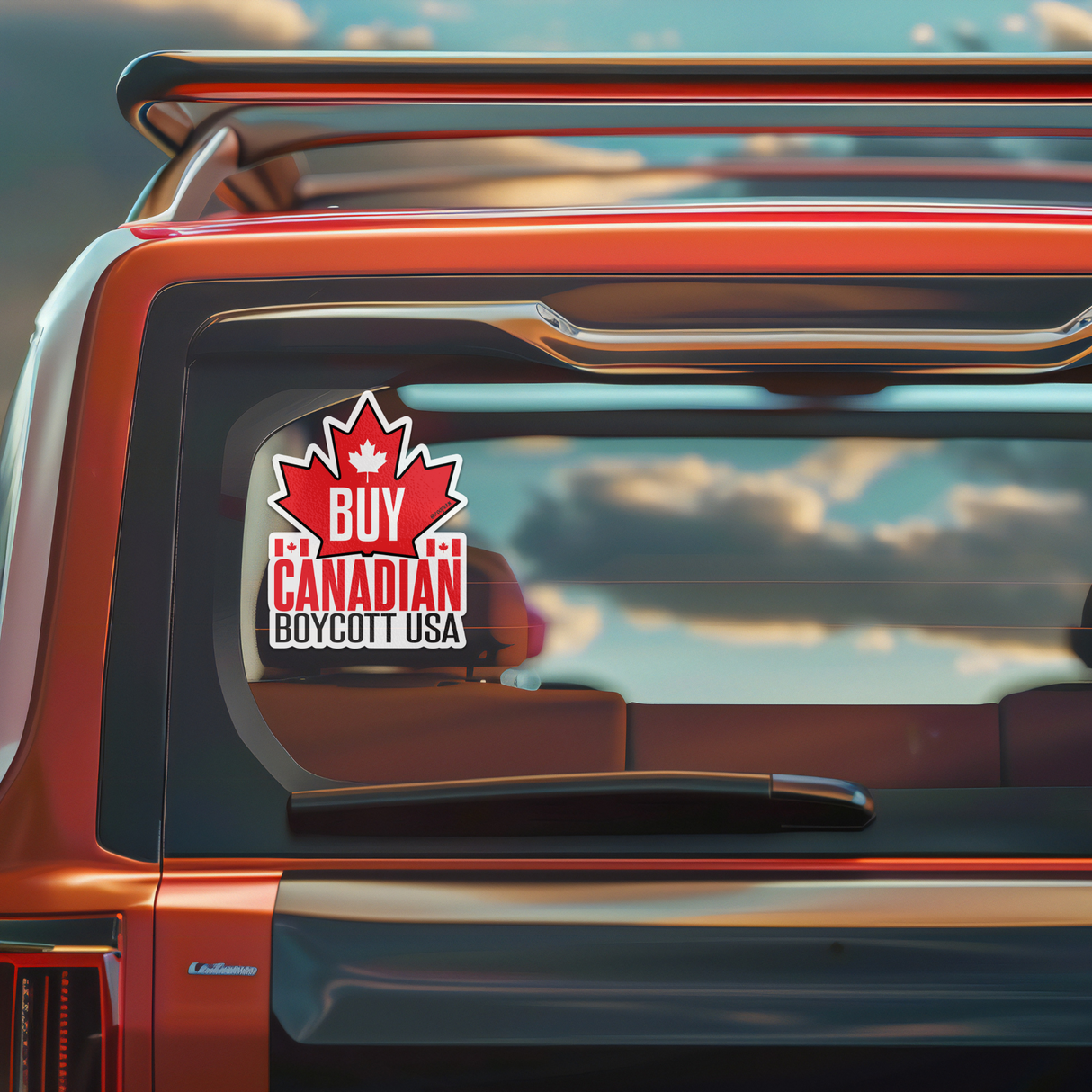 Buy Canadian, Boycott USA Sticker