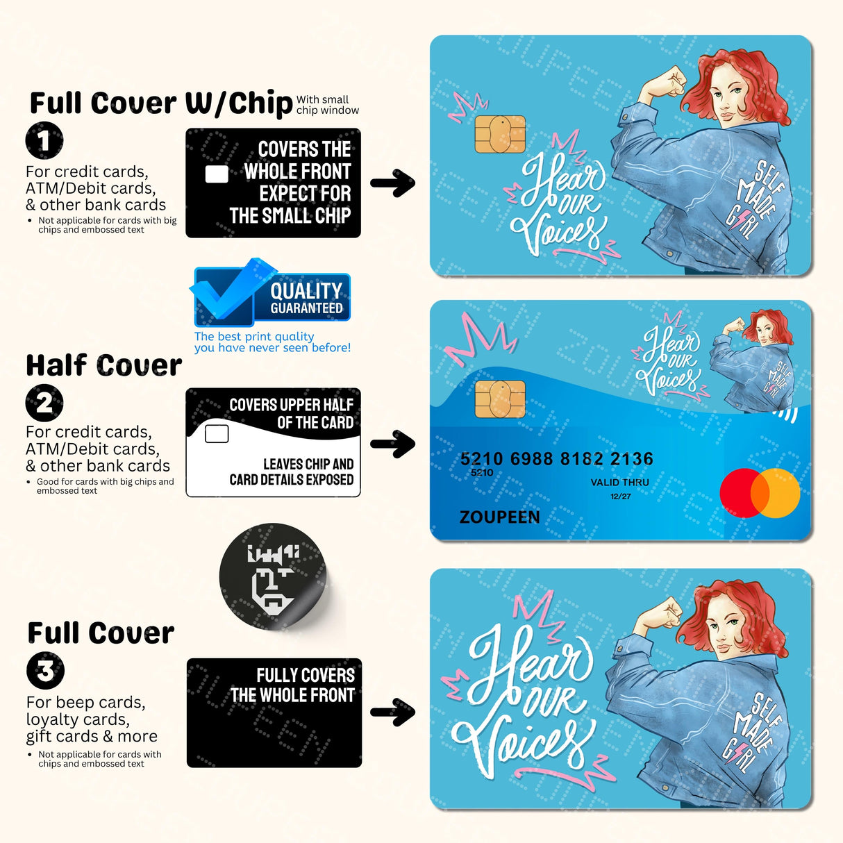 Bank Card Stickers: Credit Cards, ATM Cards, & More