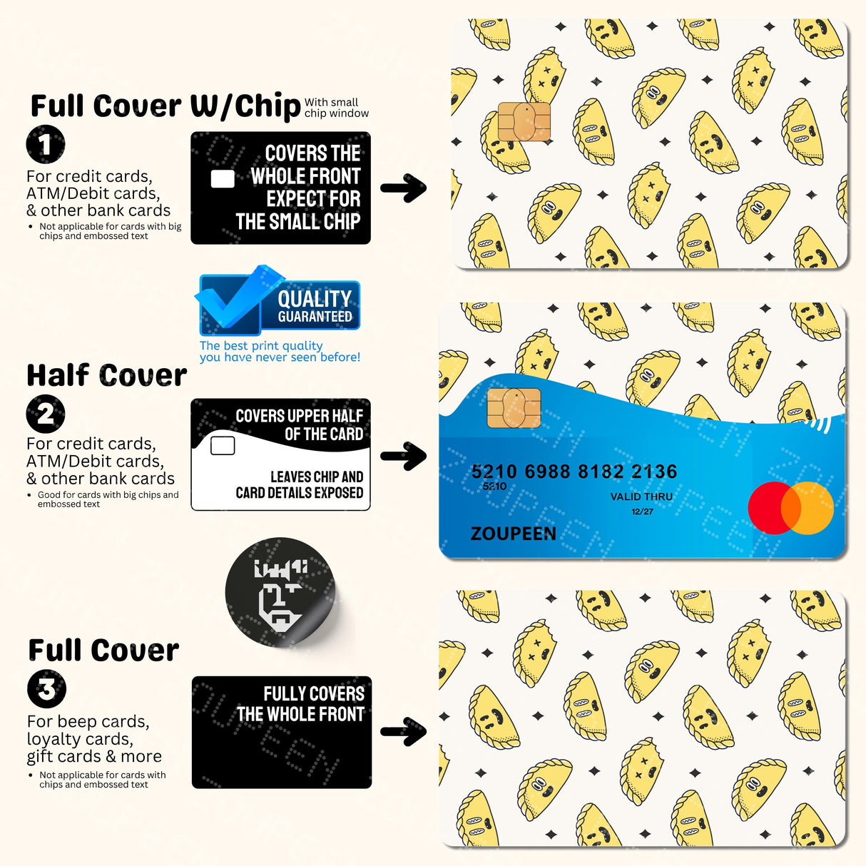 Bank Card Stickers: Credit Cards, ATM Cards, & More