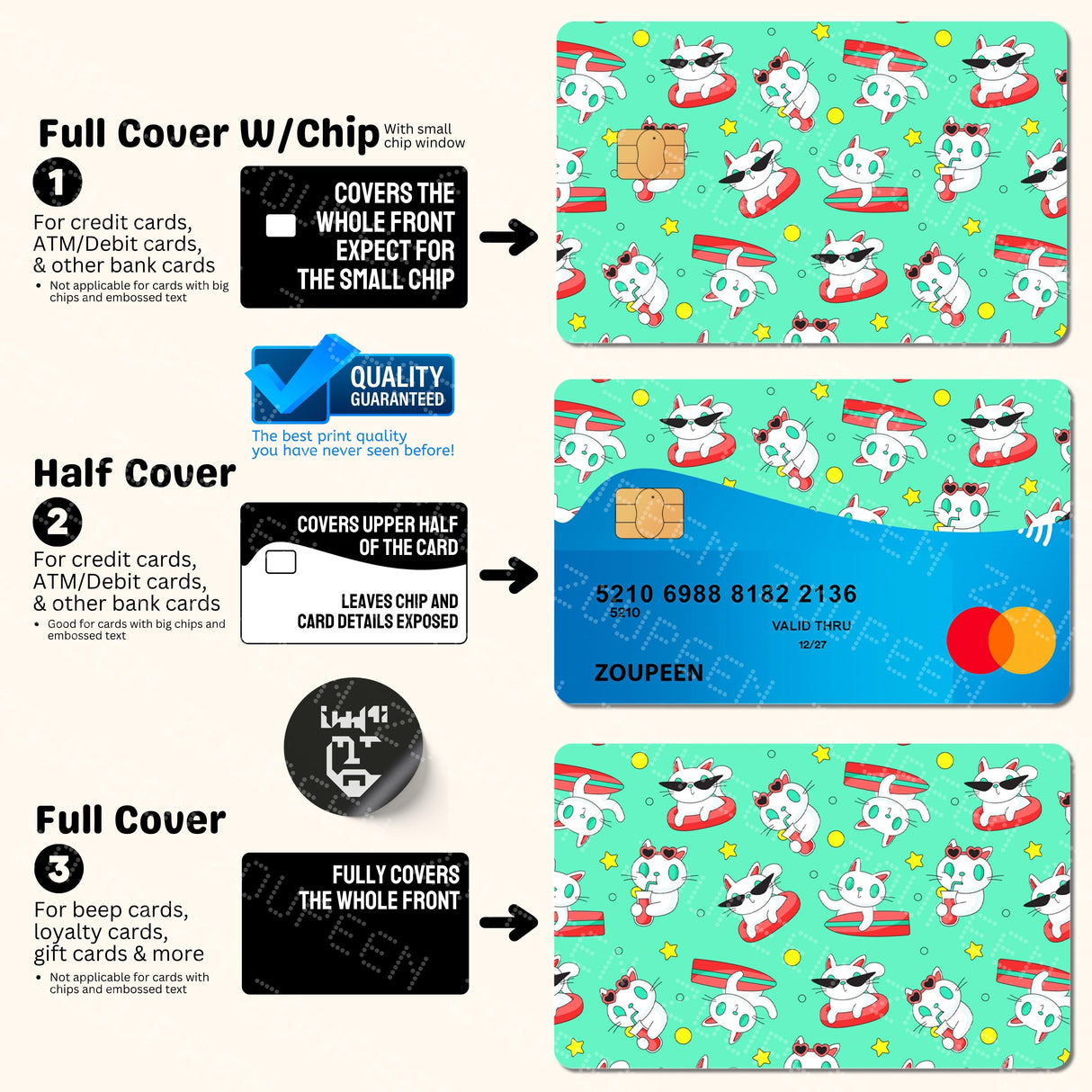 Bank Card Stickers: Credit Cards, ATM Cards, & More