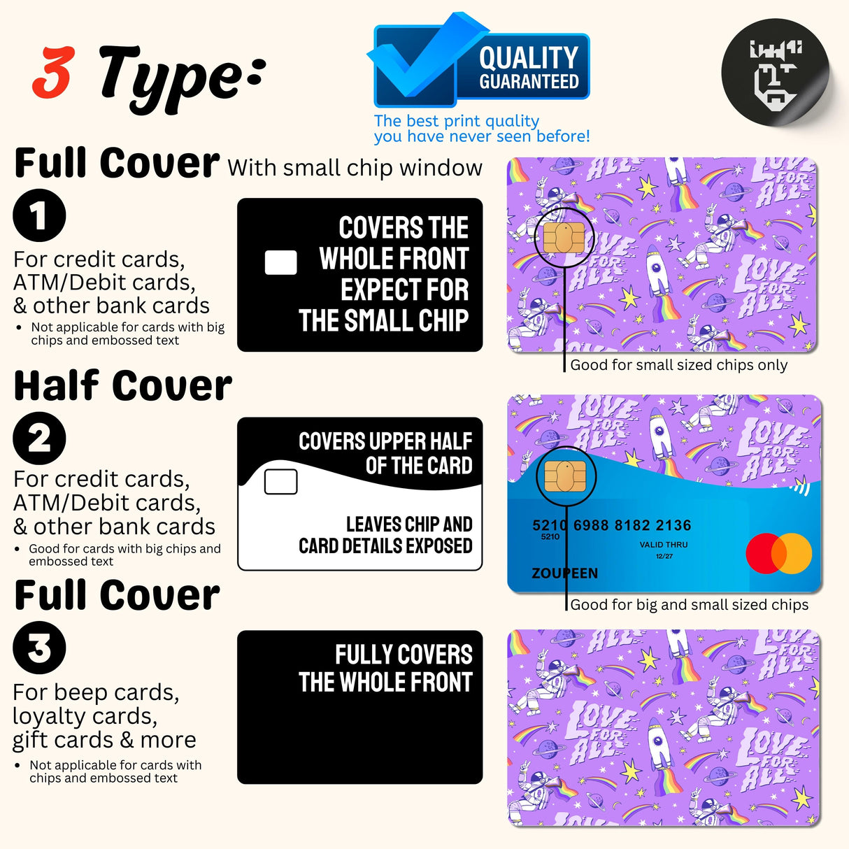 Bank Card Stickers: Credit Cards, ATM Cards, & More