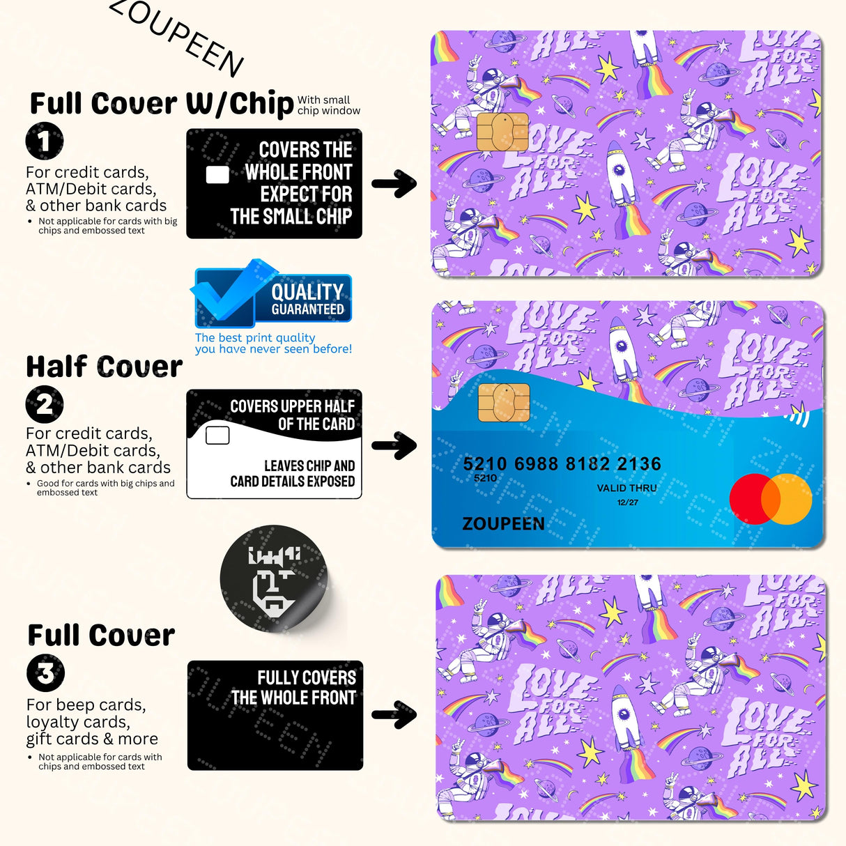 Bank Card Stickers: Credit Cards, ATM Cards, & More