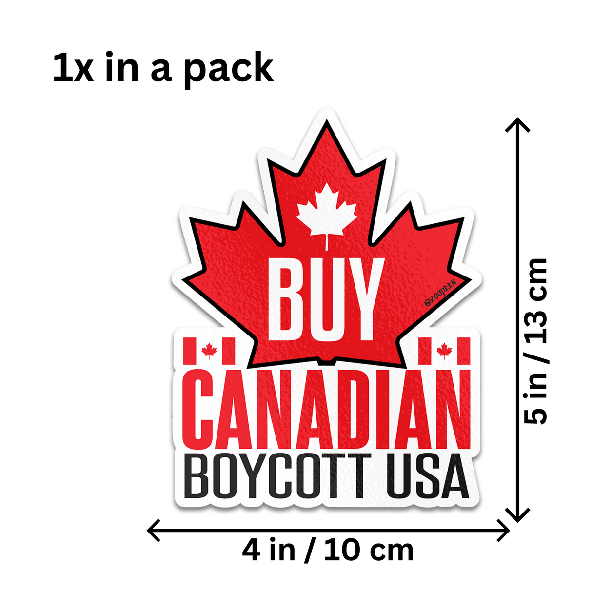 Buy Canadian, Boycott USA Sticker