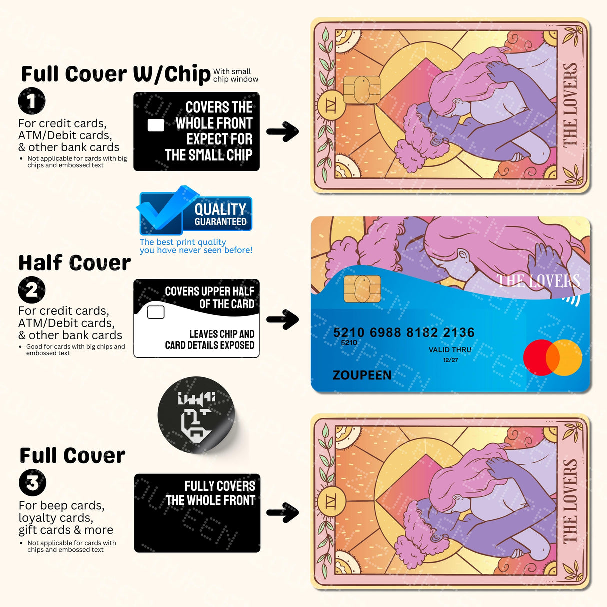 Bank Card Stickers: Credit Cards, ATM Cards, & More
