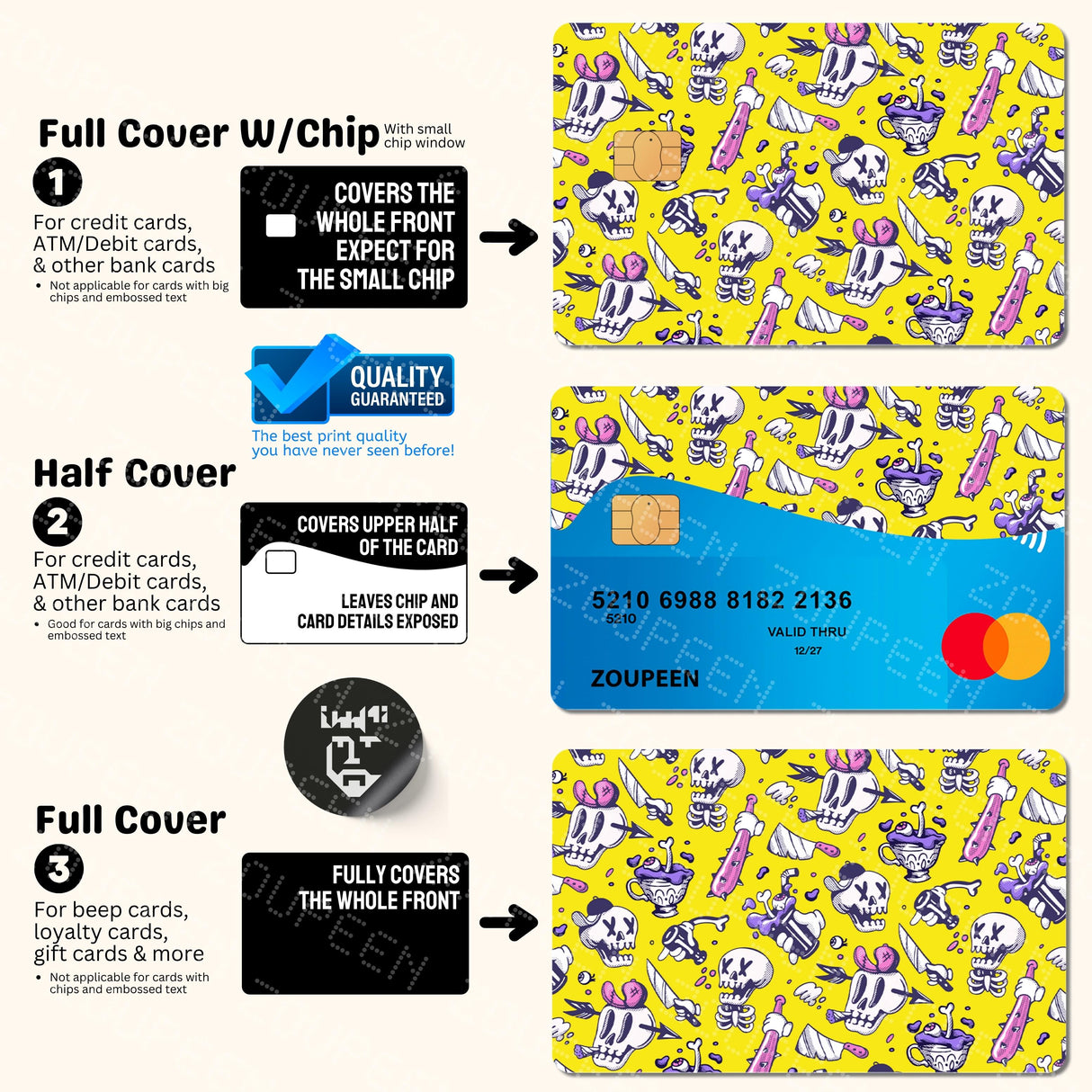 Bank Card Stickers: Credit Cards, ATM Cards, & More