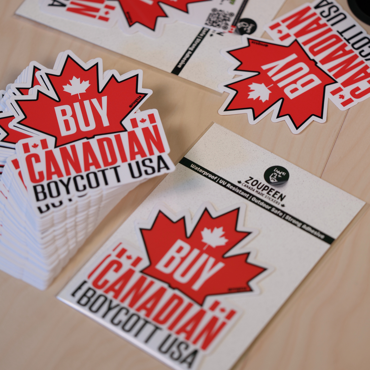 Buy Canadian, Boycott USA Sticker