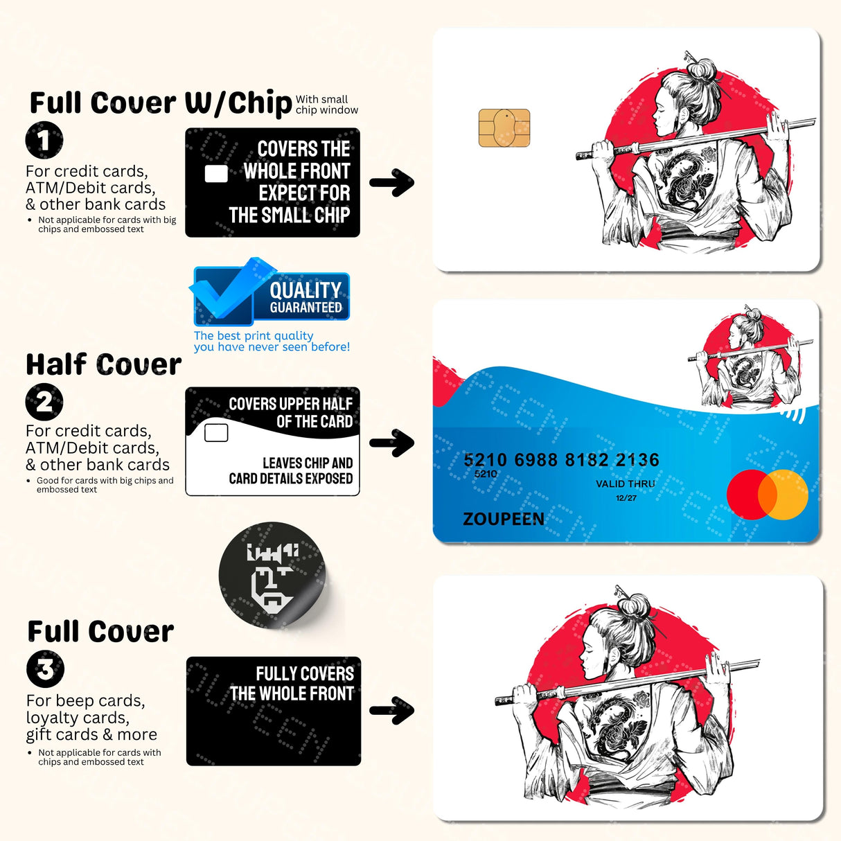 Bank Card Stickers: Credit Cards, ATM Cards, & More