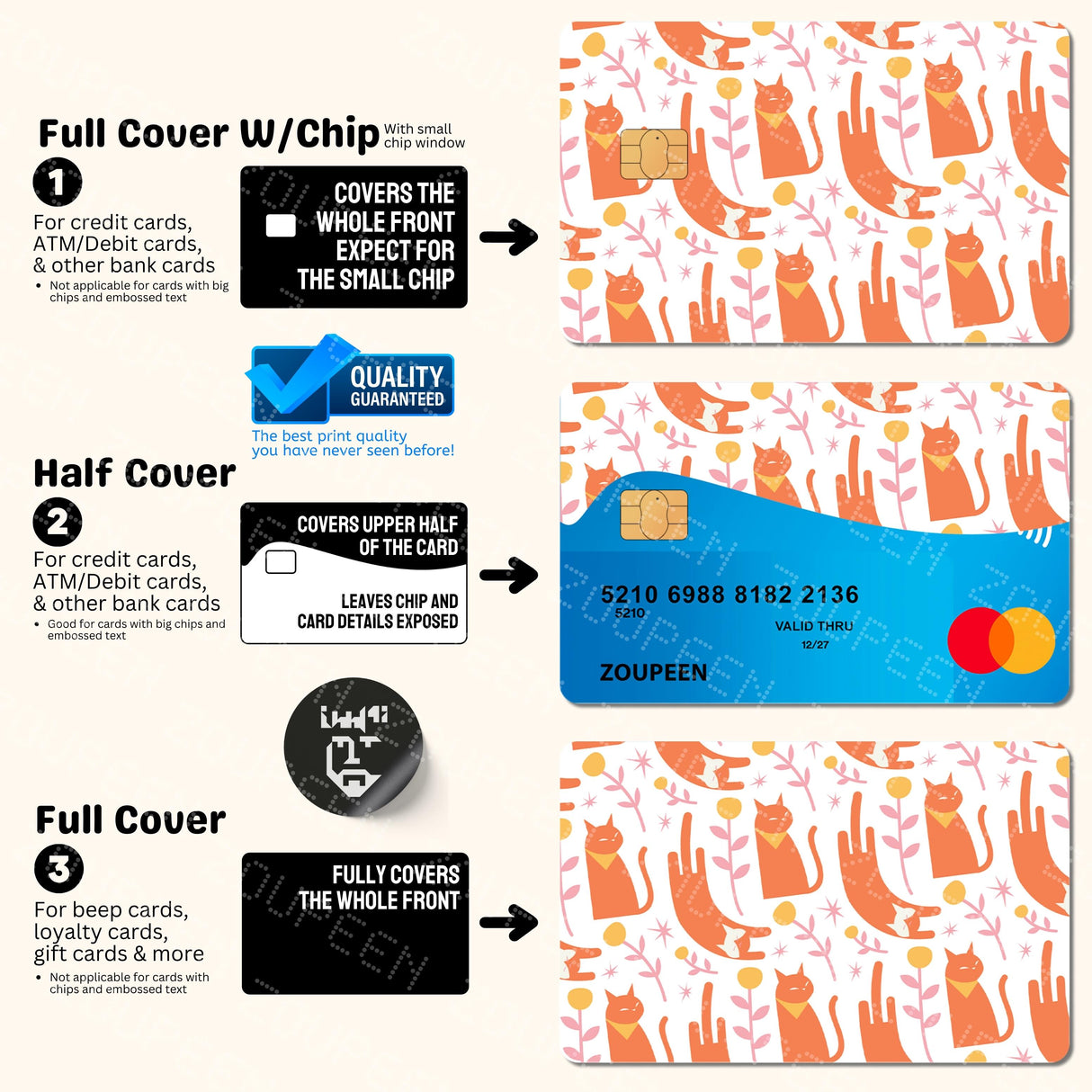 Bank Card Stickers: Credit Cards, ATM Cards, & More