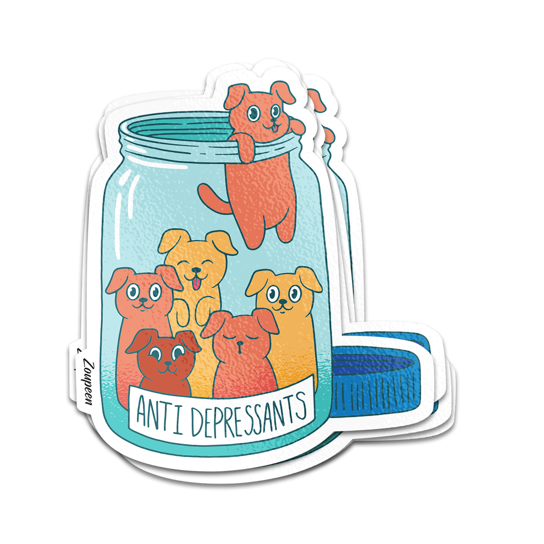 Dog Antidepressants Sticker