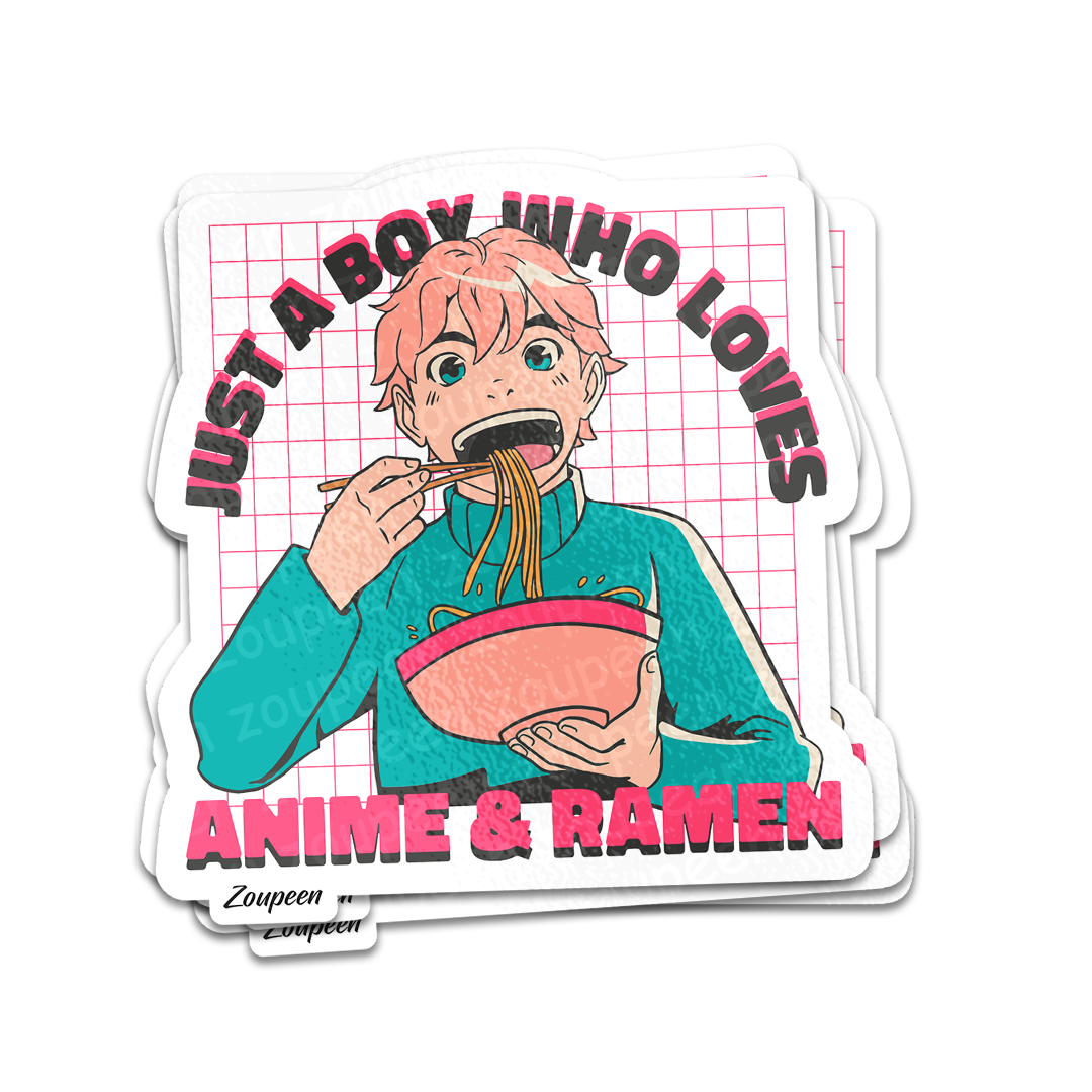 Anime and Ramen Lover Sticker