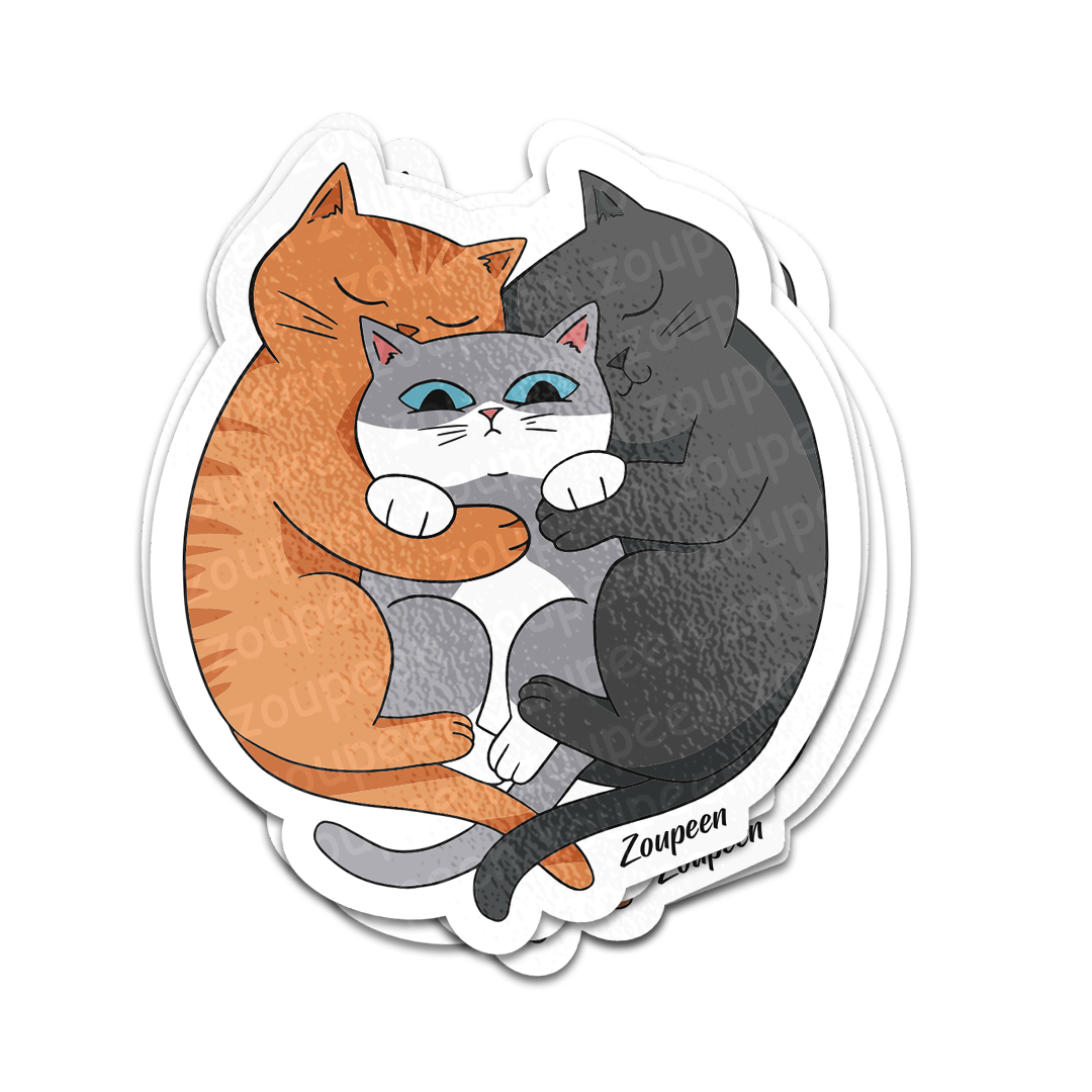 Trio Cuddle Sticker
