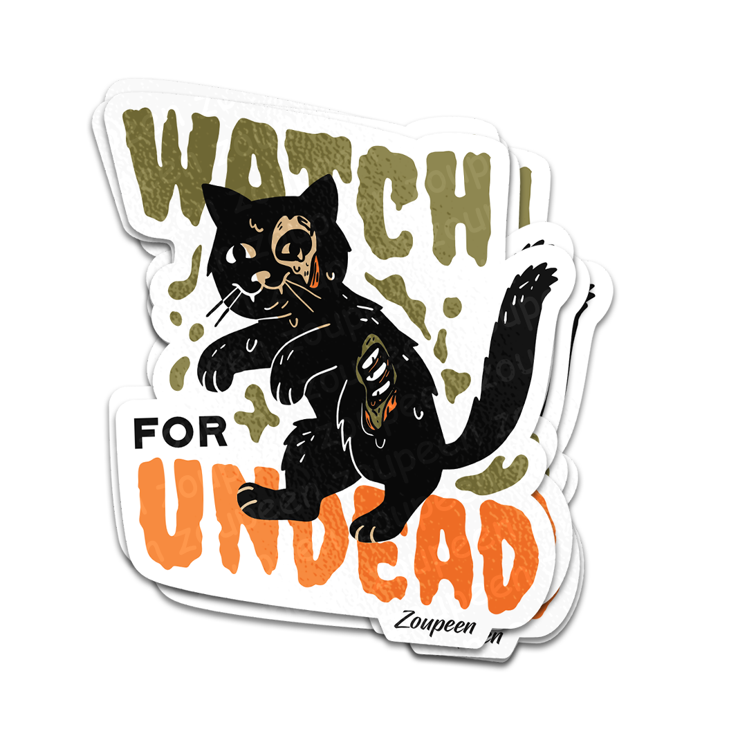 Undead Cat Sticker