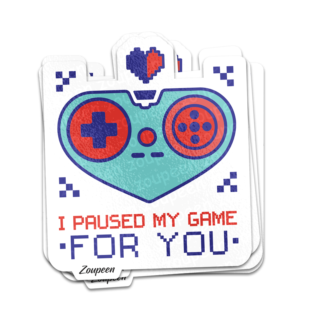 Game Pause Love Sticker