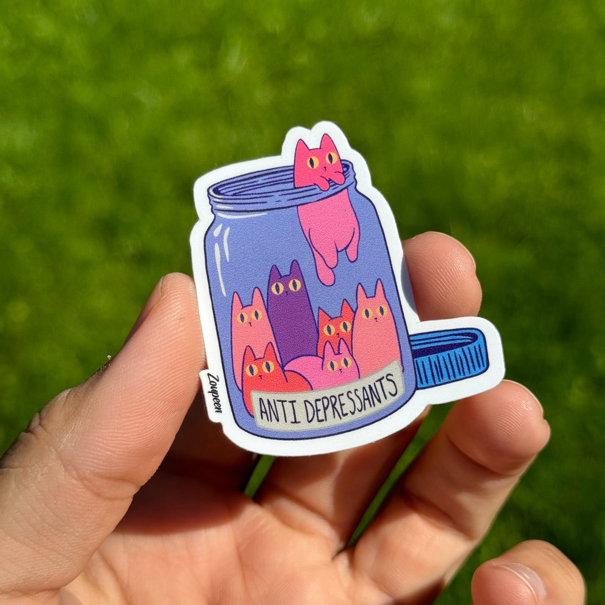 Cat Antidepressants Sticker