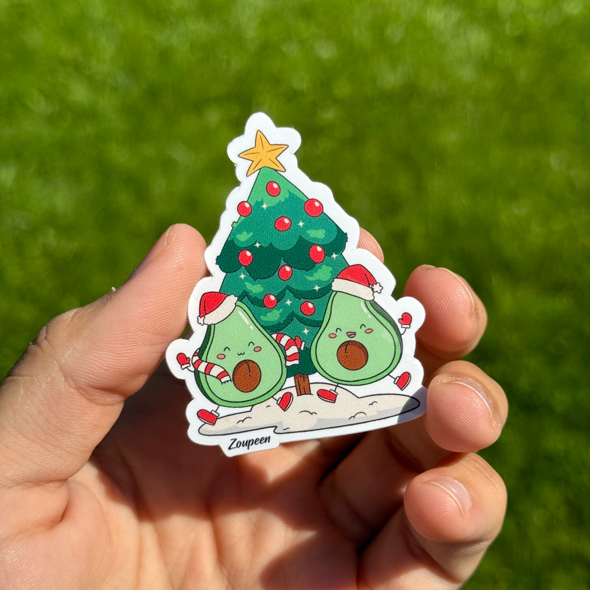 Christmas Avocados Sticker