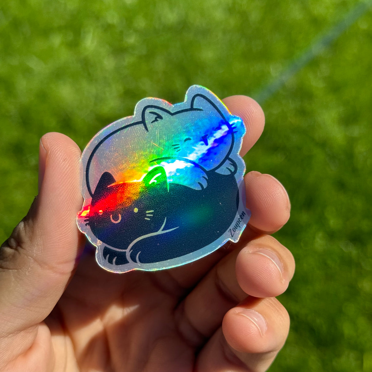 Yin Yang Cats Sticker