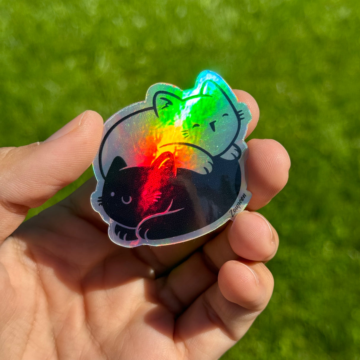 Yin Yang Cats Sticker