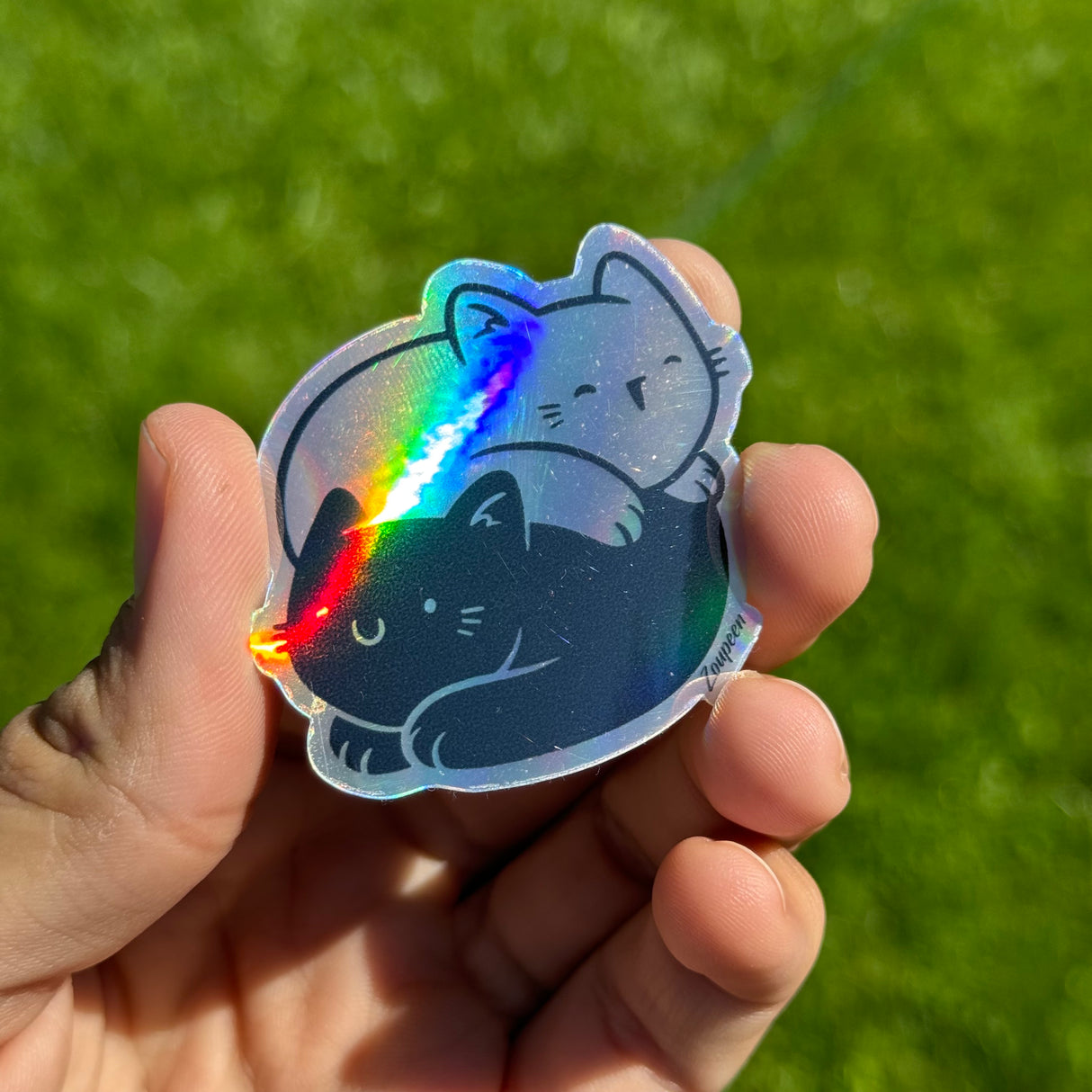 Yin Yang Cats Sticker