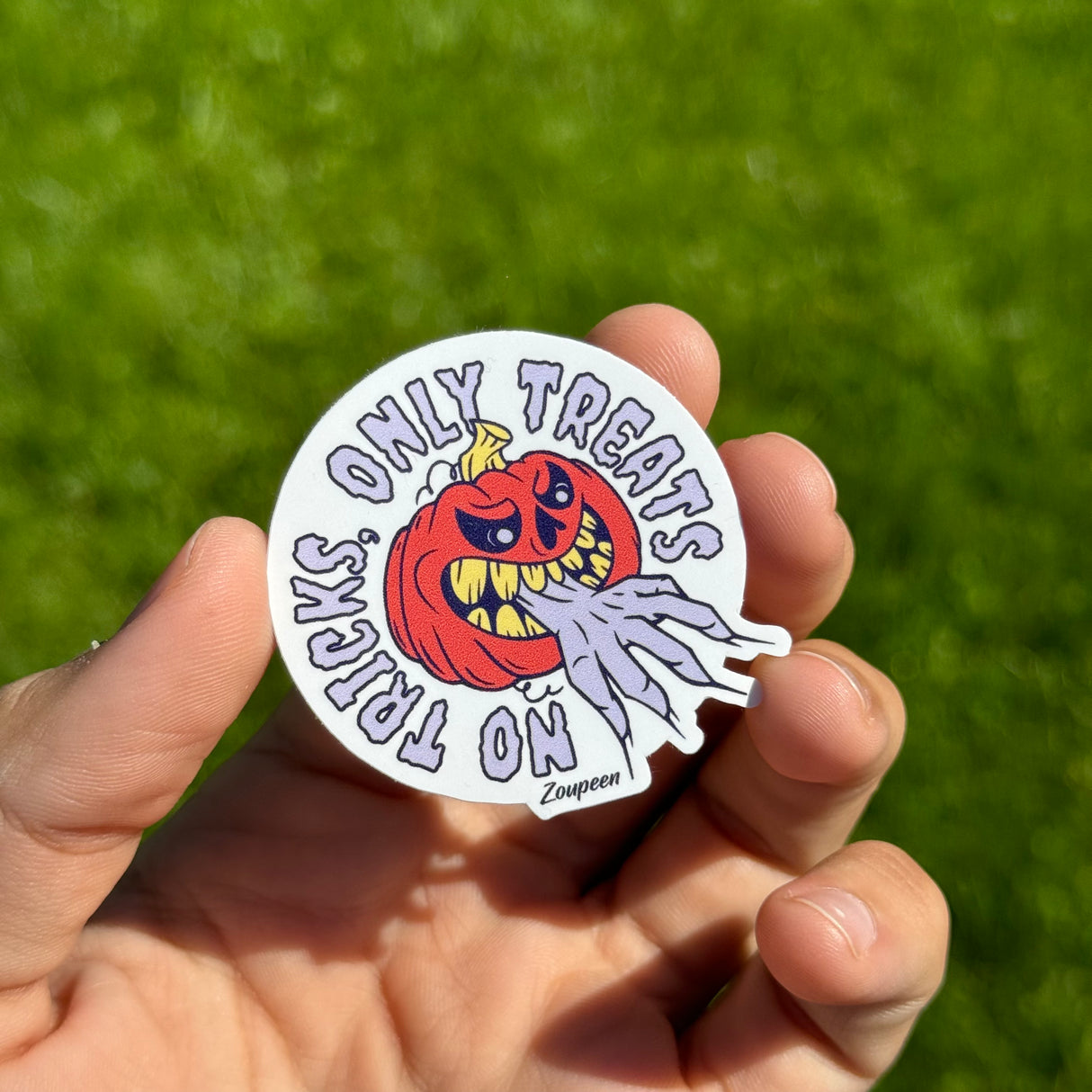 No Tricks, Only Treats Sticker