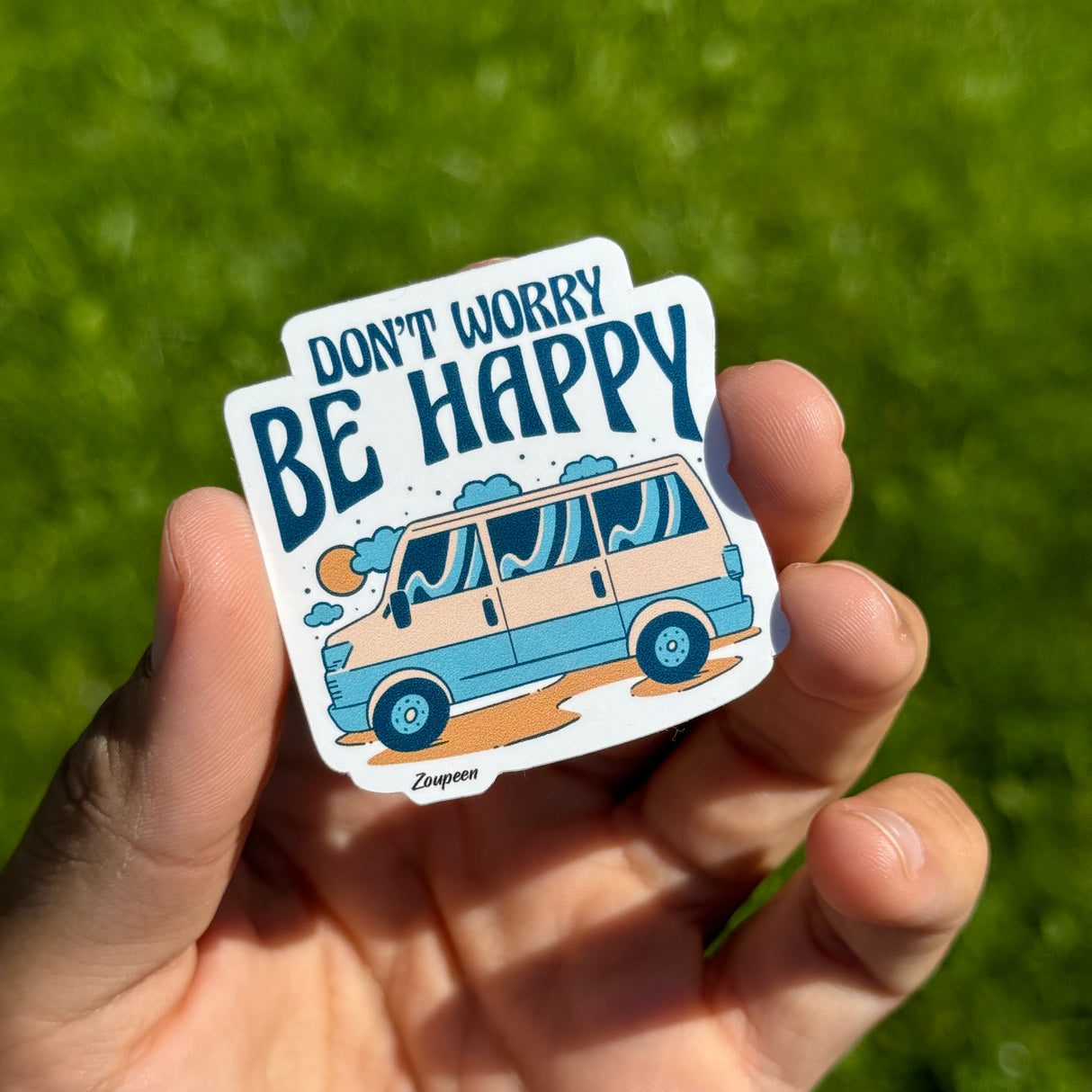 Be Happy Van Sticker