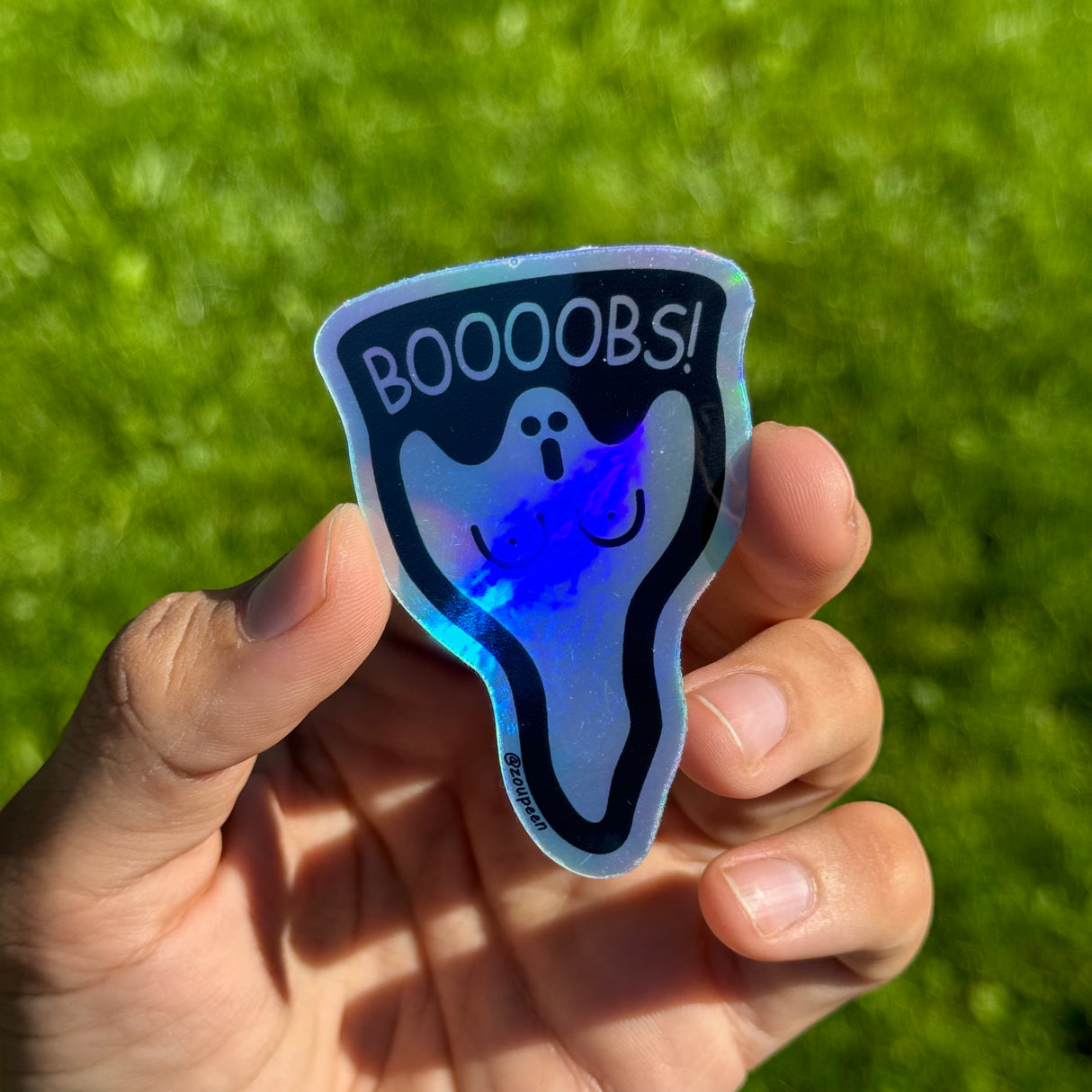 Boooobs Ghost Sticker