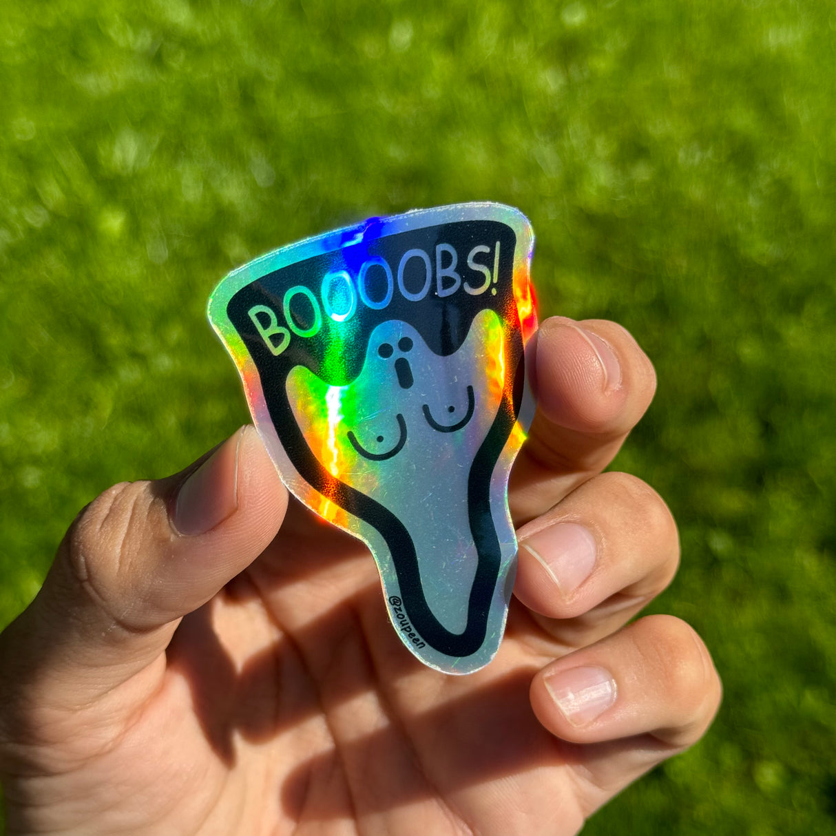 Boooobs Ghost Sticker