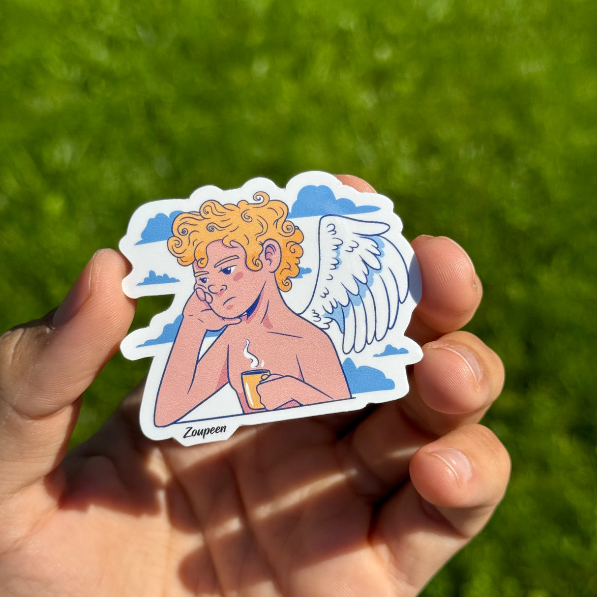 Bored Angel Sticker