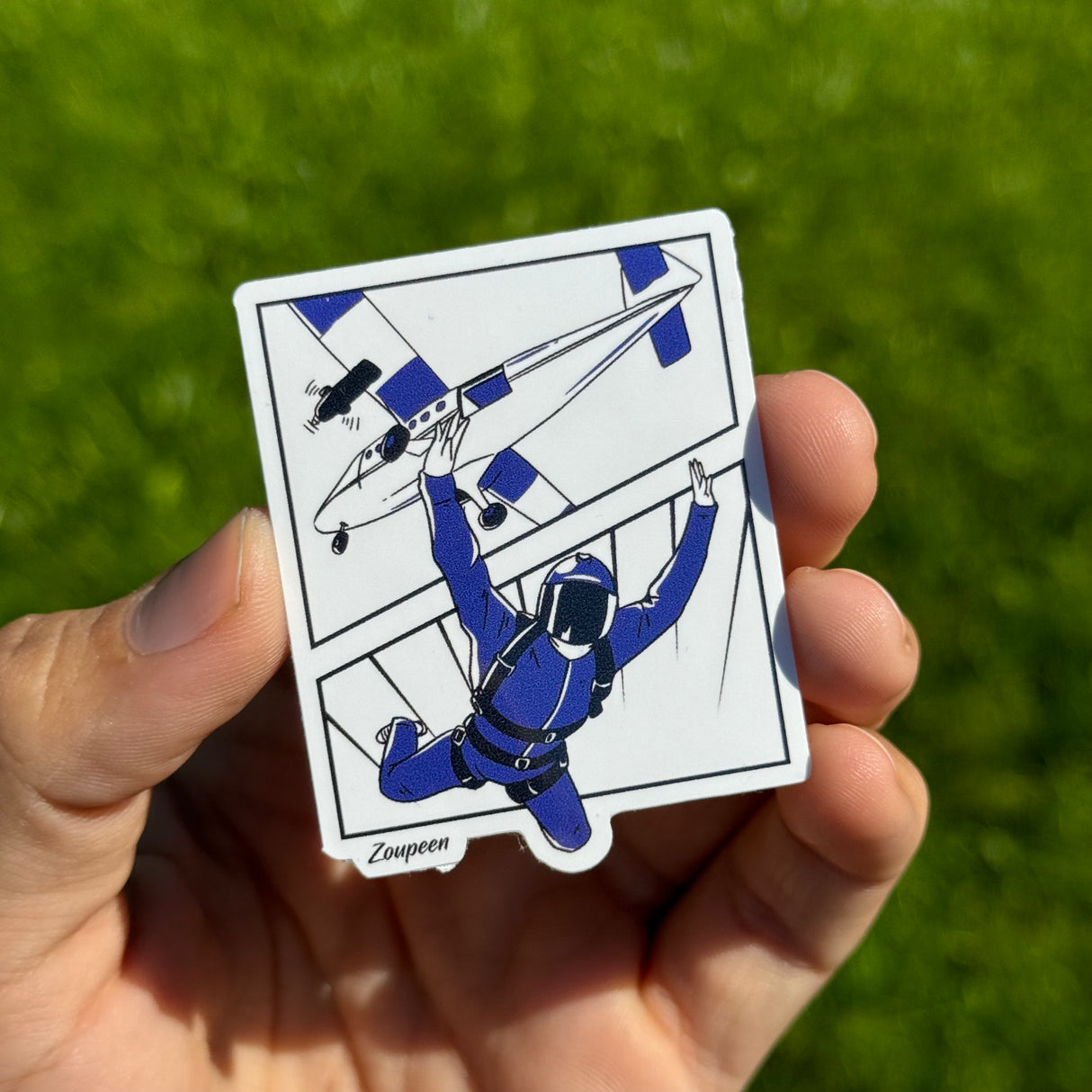 Skydiver Thrill Sticker