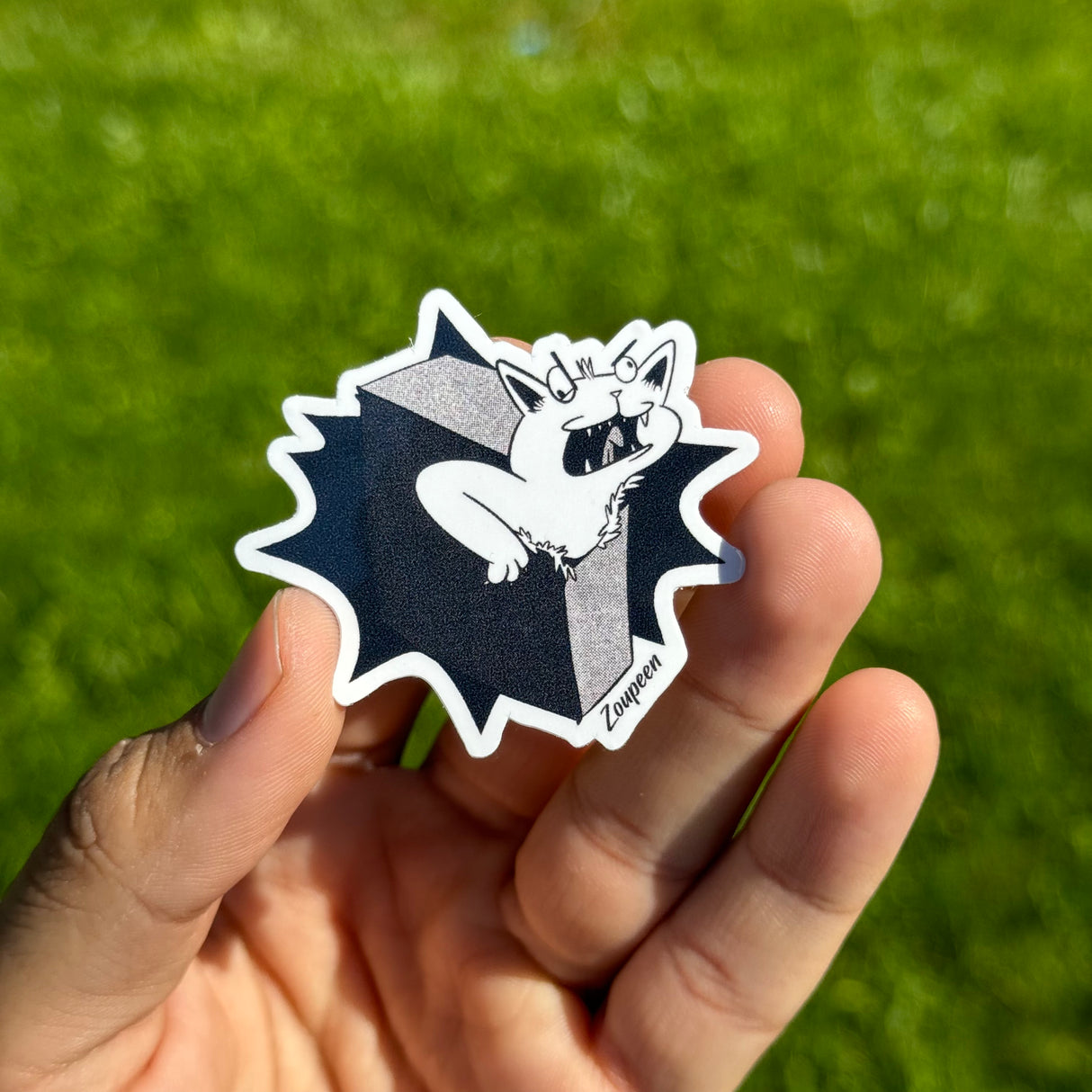 Captured Cat Sticker