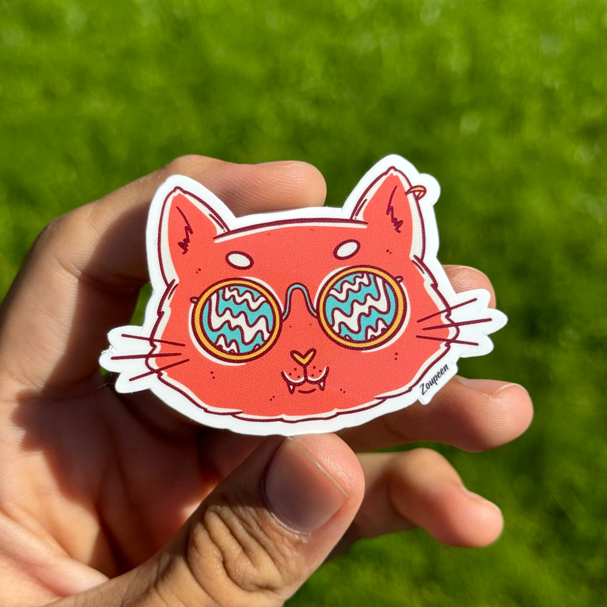 Trippy Cat Sticker