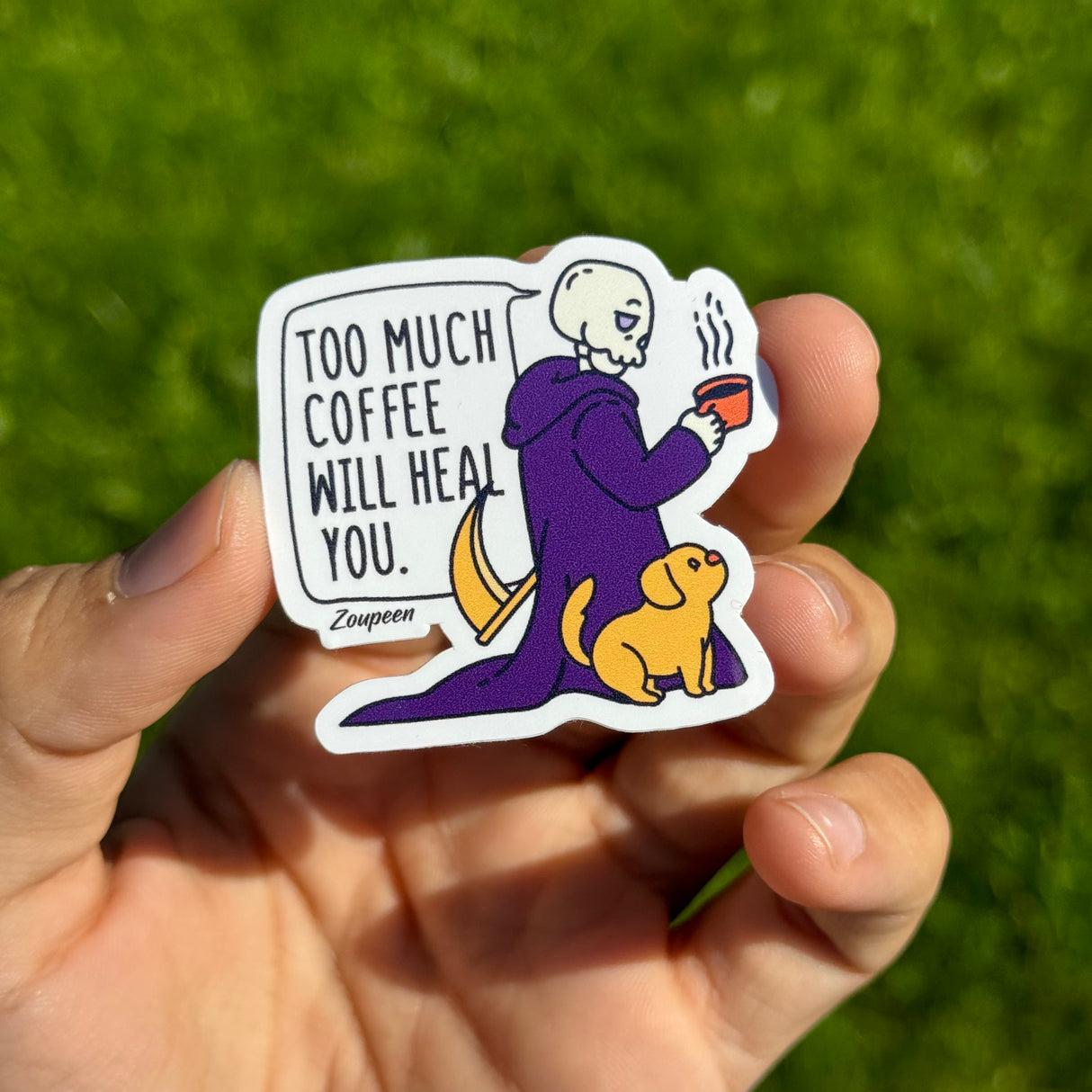 Coffee Heals Sticker