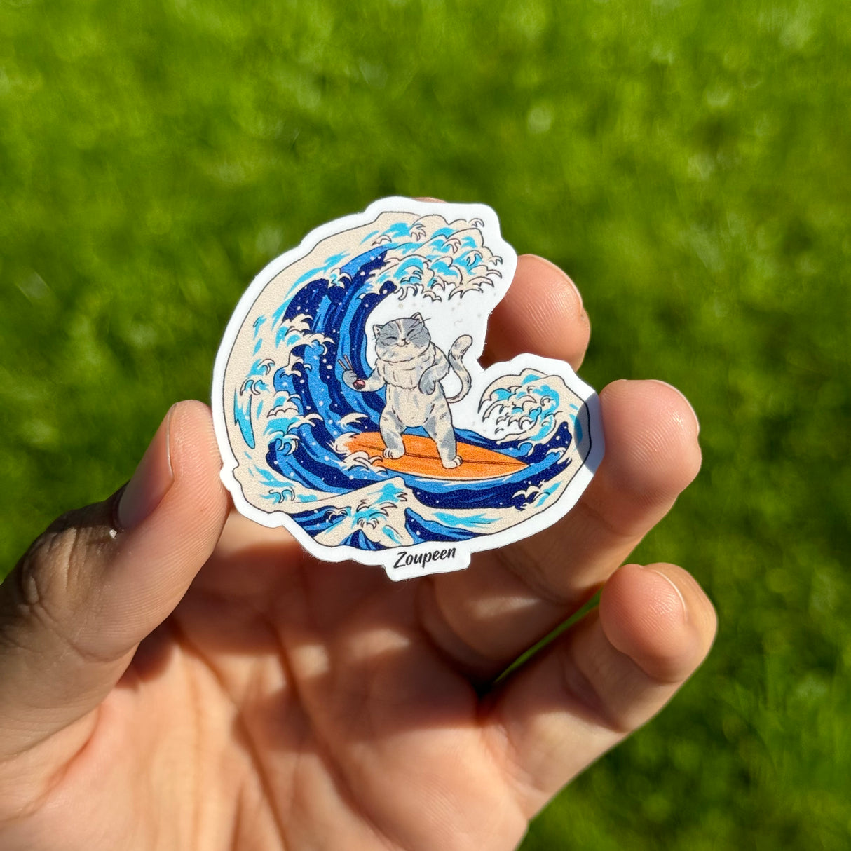 Sushi Surf Cat Sticker