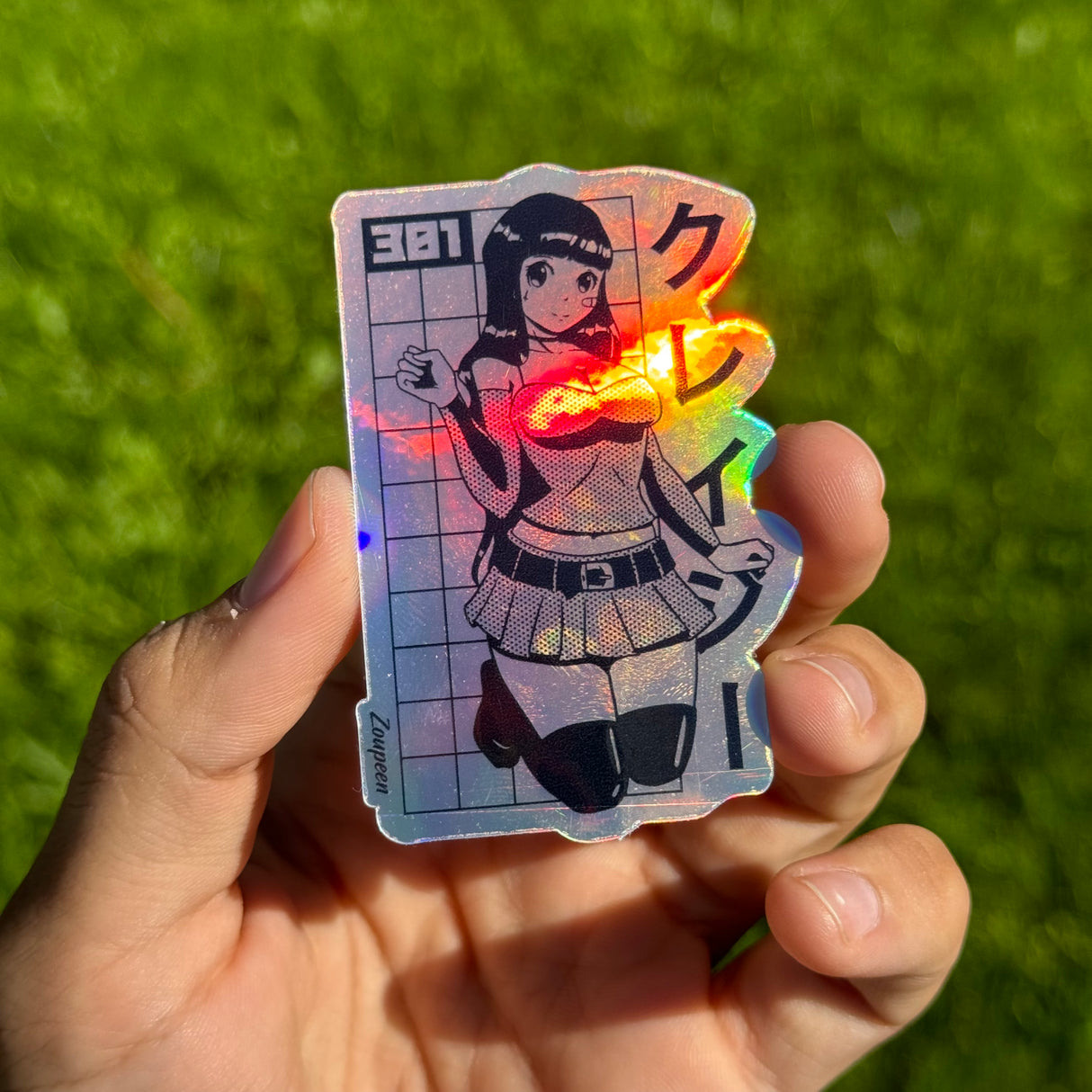 Crazy Anime Girl Sticker