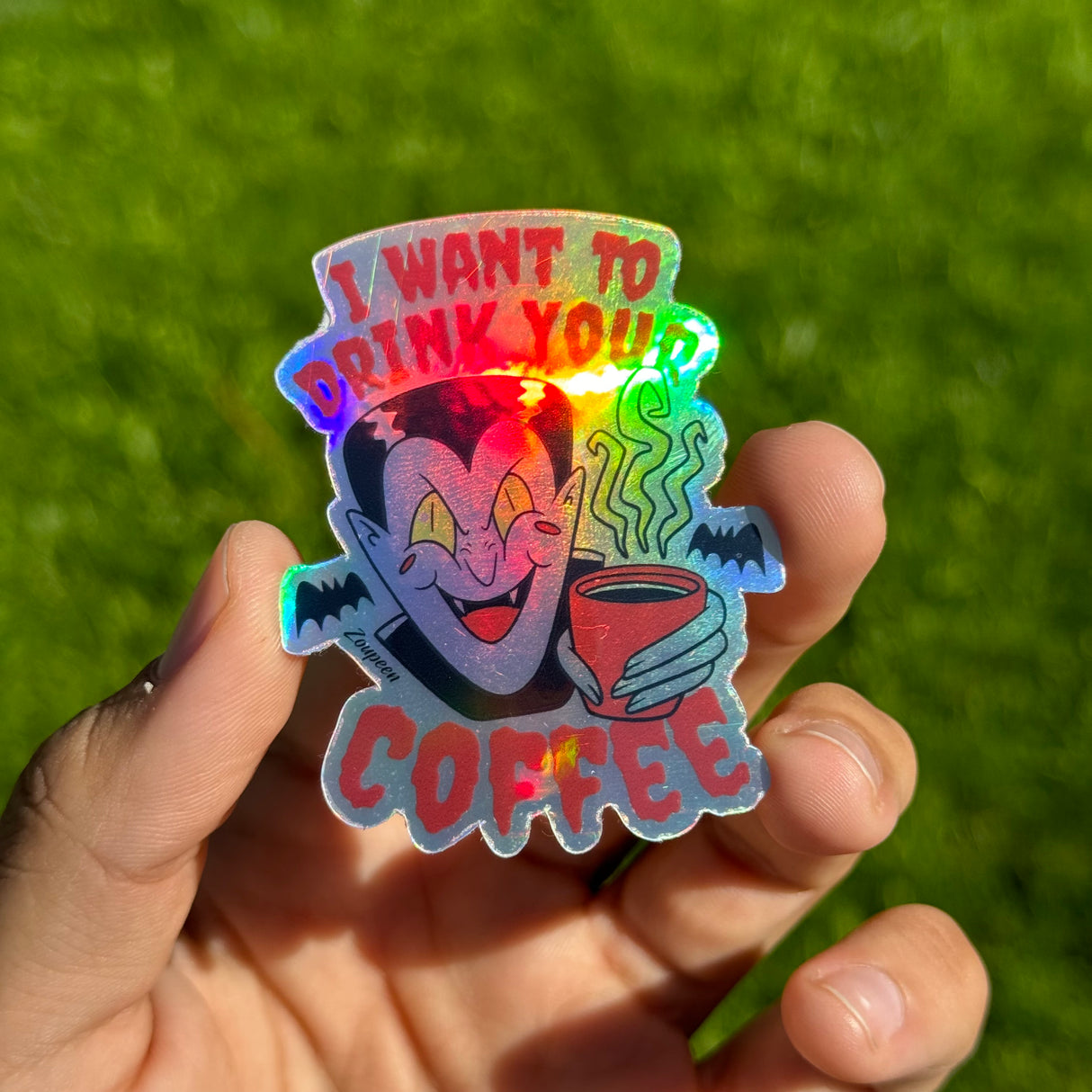 Coffee Vampire Sticker