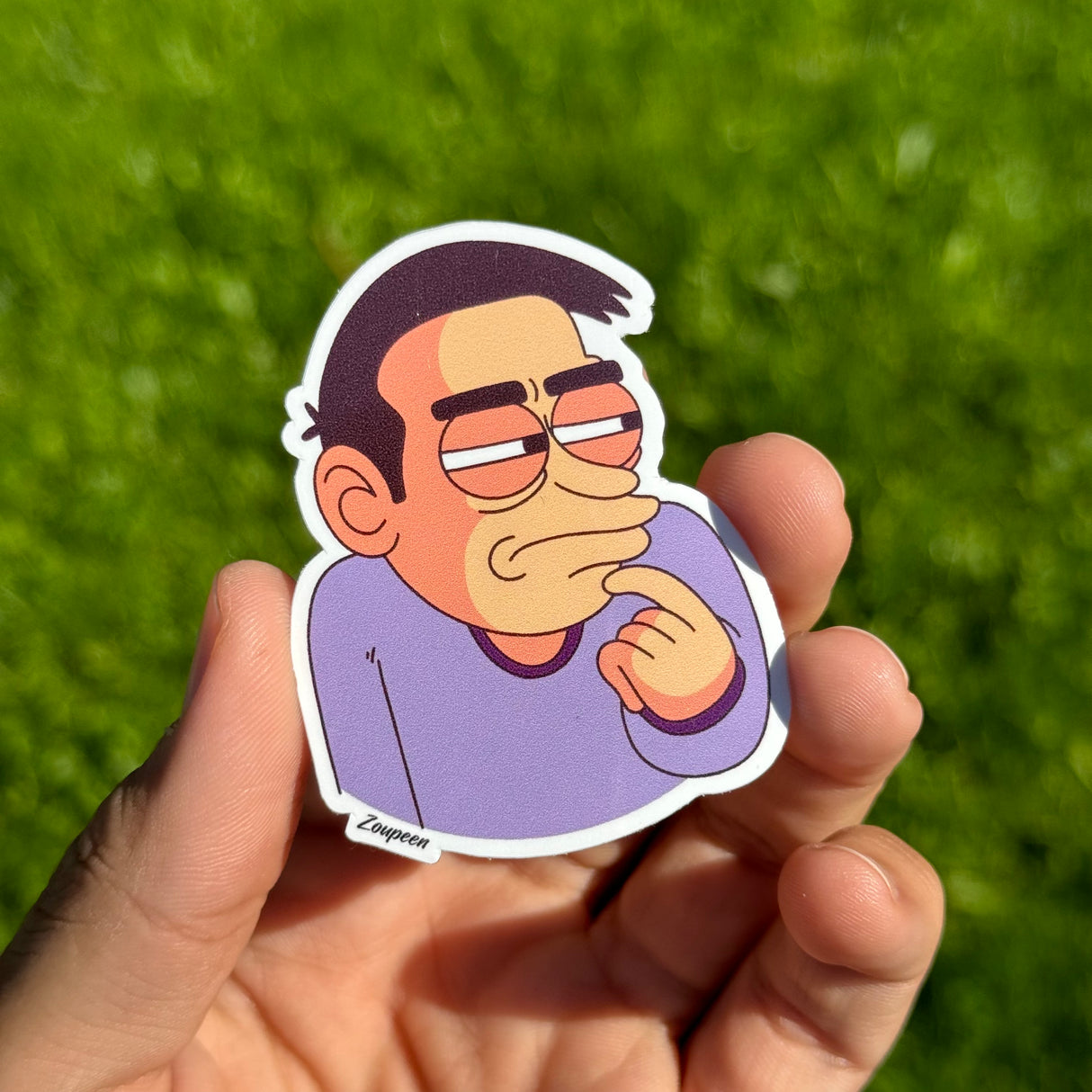 Doubtful Dude Sticker