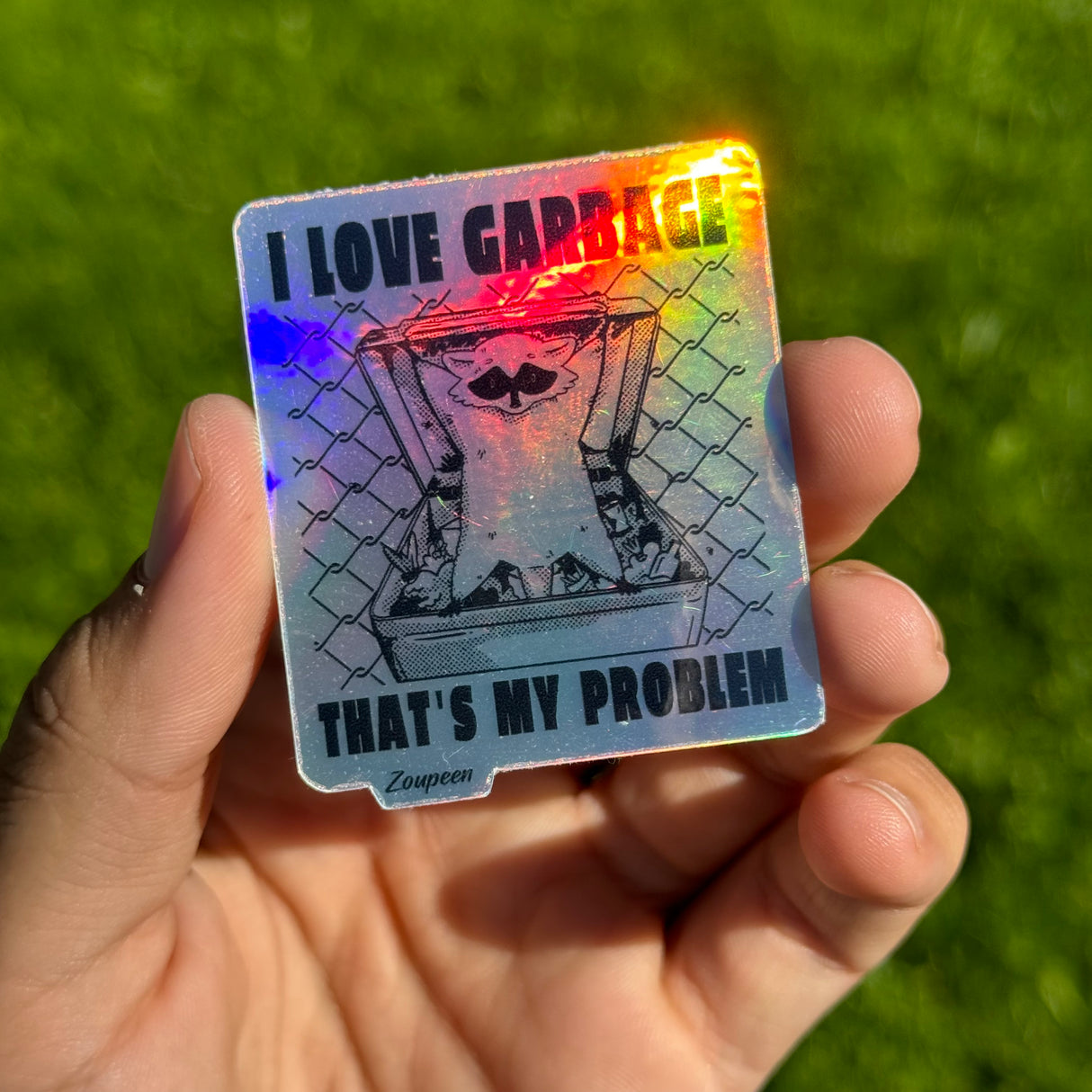 Garbage Raccoon Sticker