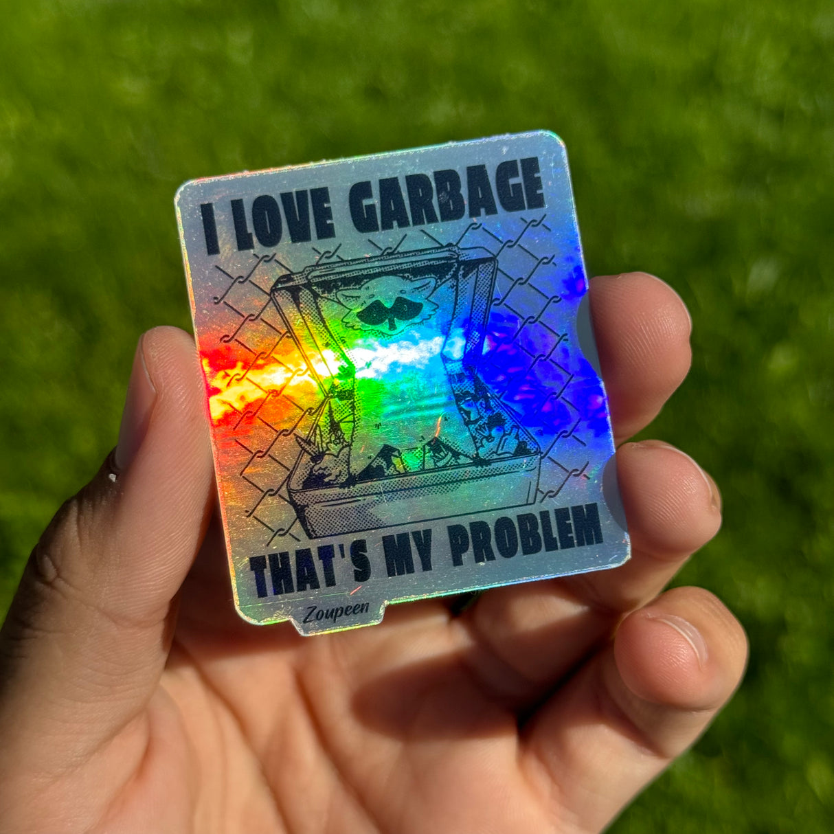 Garbage Raccoon Sticker