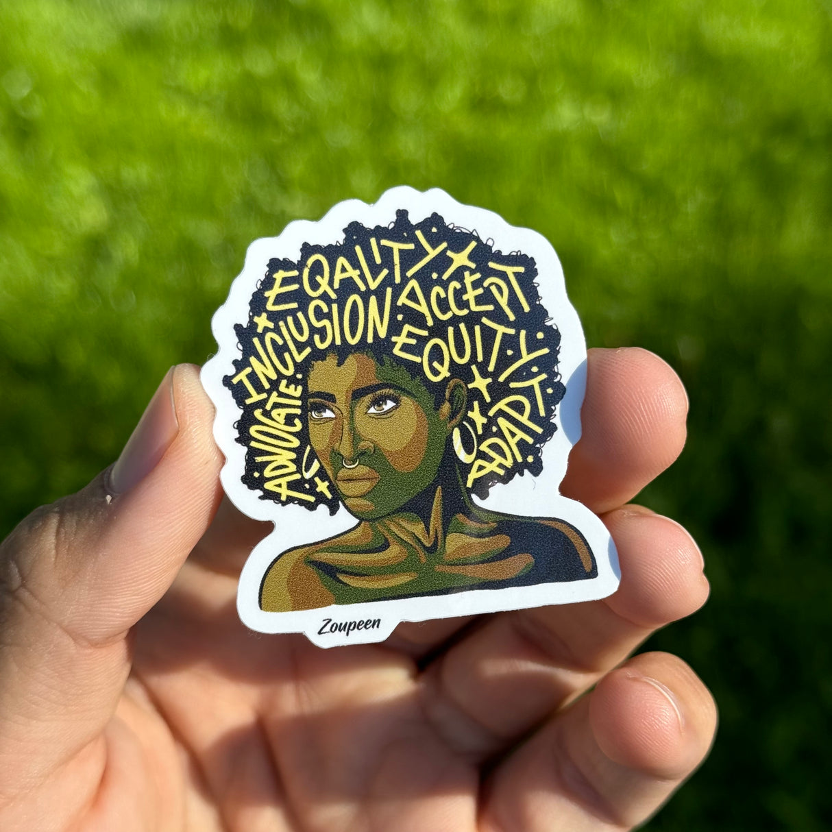 Equality Advocate Afro Sticker