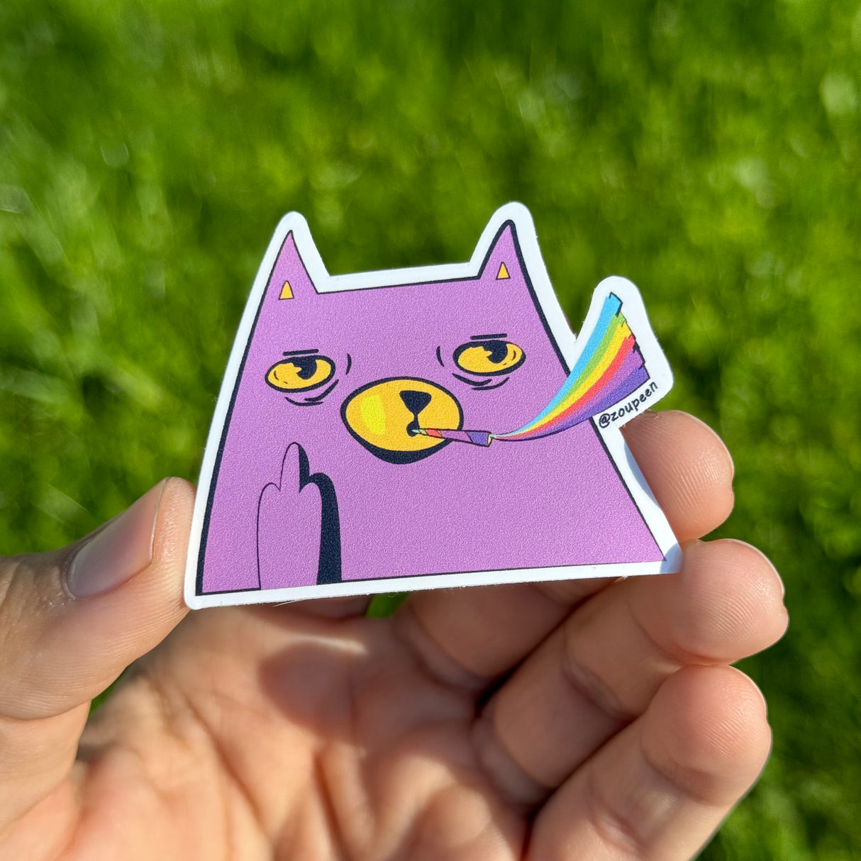 Hangover Cat Sticker