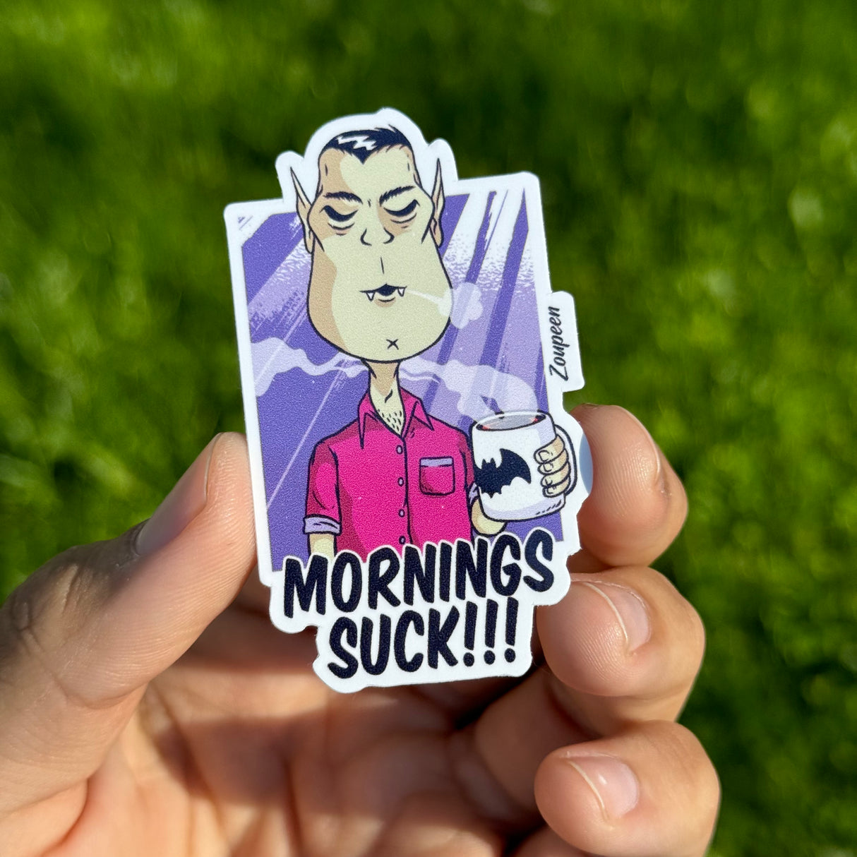Grumpy Vampire Sticker