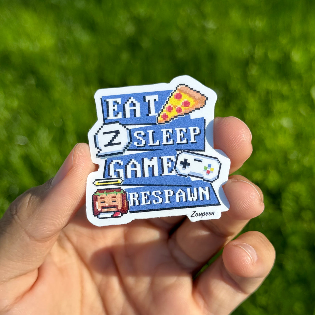 Eat, Sleep, Game, Respawn Sticker