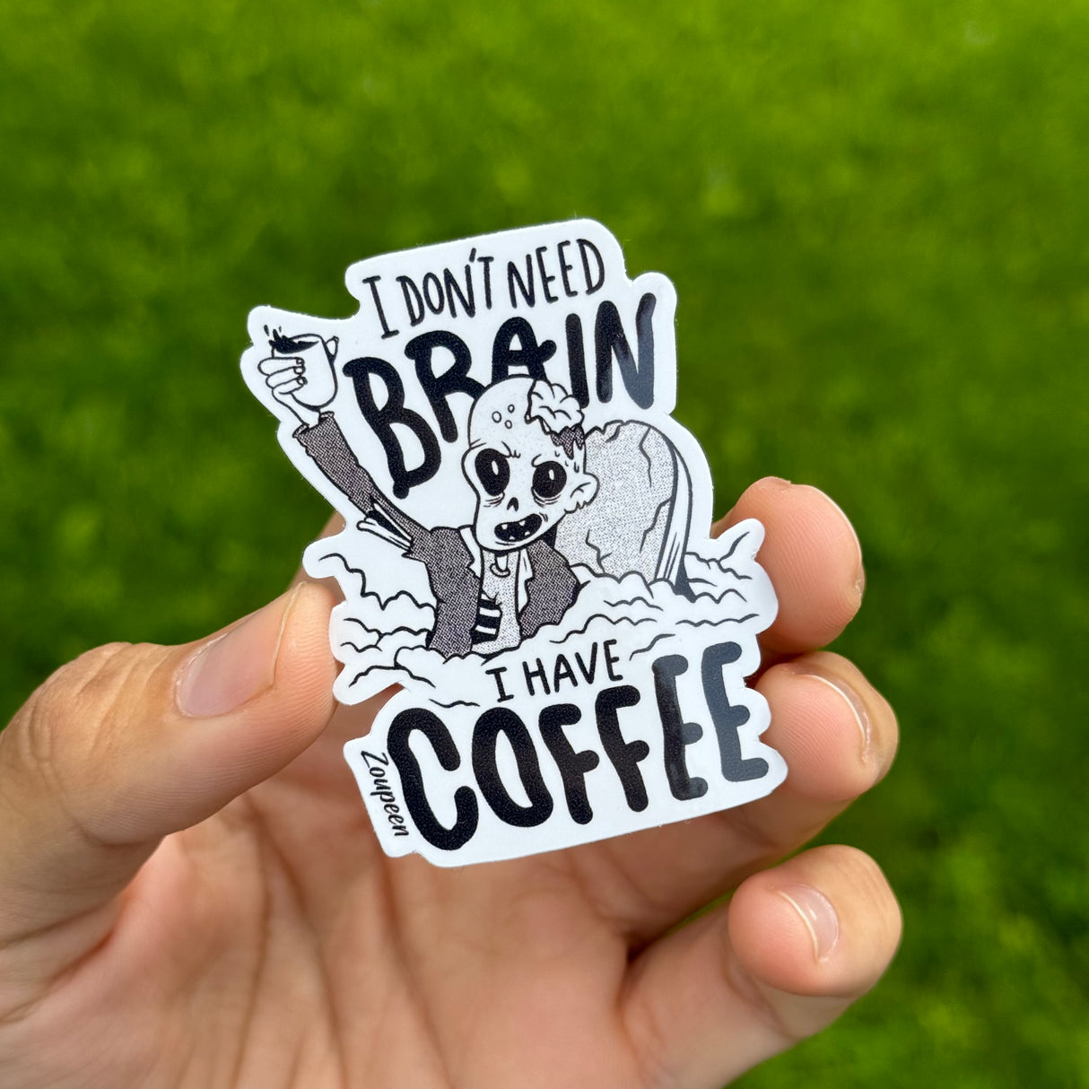 Zombie Coffee Lover Sticker