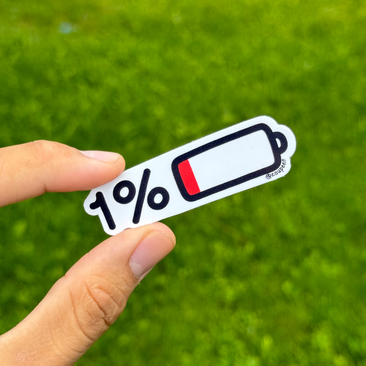 Low Battery Alert Sticker