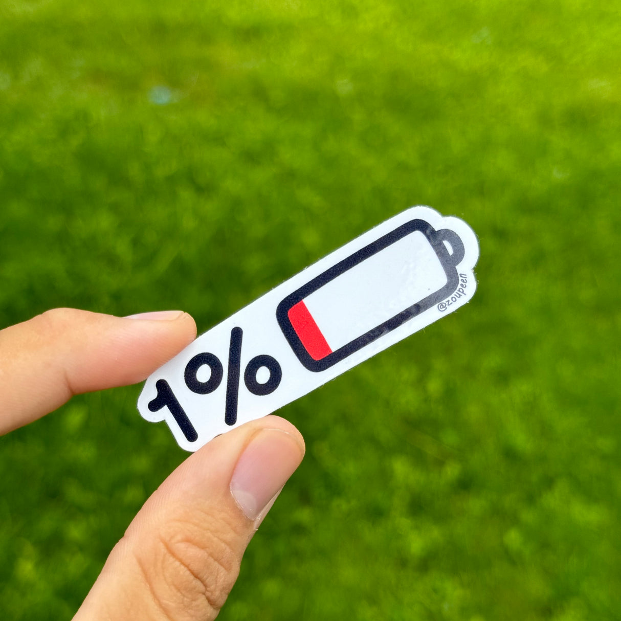 Low Battery Alert Sticker
