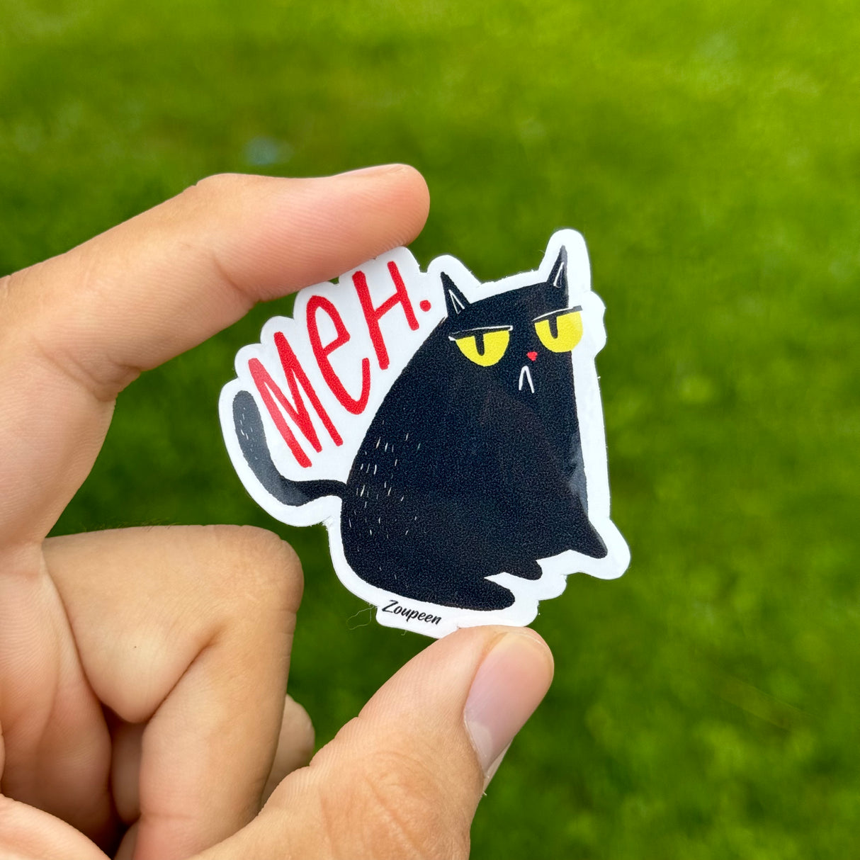 Meh Cat Attitude Sticker
